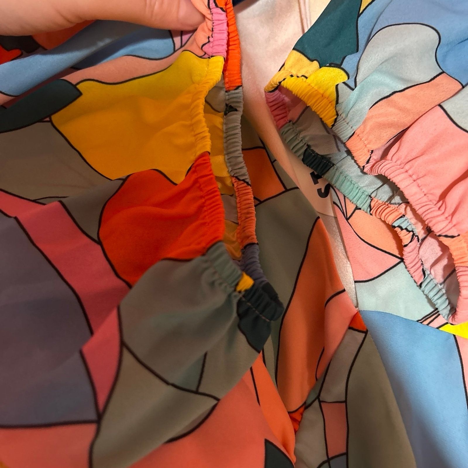 Staud NWT Staud Milla mini-dress in Citrus Kaleidoscope - size 16 Size XXL / US 16-18 / IT 52-54 - 6 Thumbnail