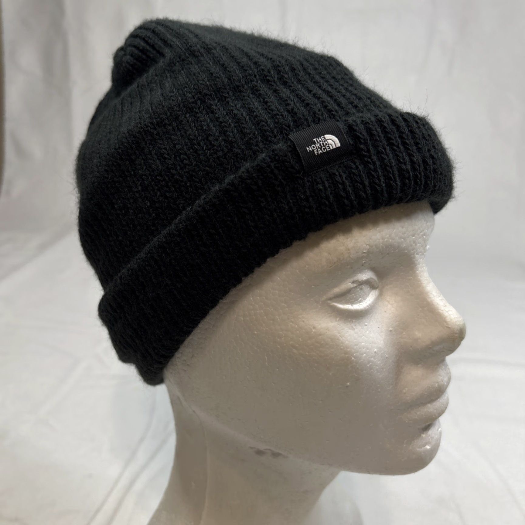 Vintage North Face Black Core Classic Knit Ribbed Beanie Cuffed Skull Cap Mens OS Fleece Size US M / EU 48-50 / 2 - 2 Thumbnail