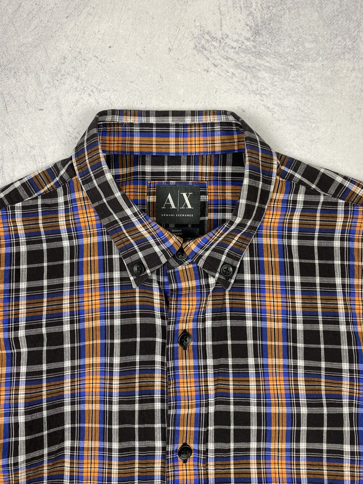 Armani Exchange Armani Exchange Checkered Button Up Long Sleeve Shirt Size US M / EU 48-50 / 2 - 6 Thumbnail