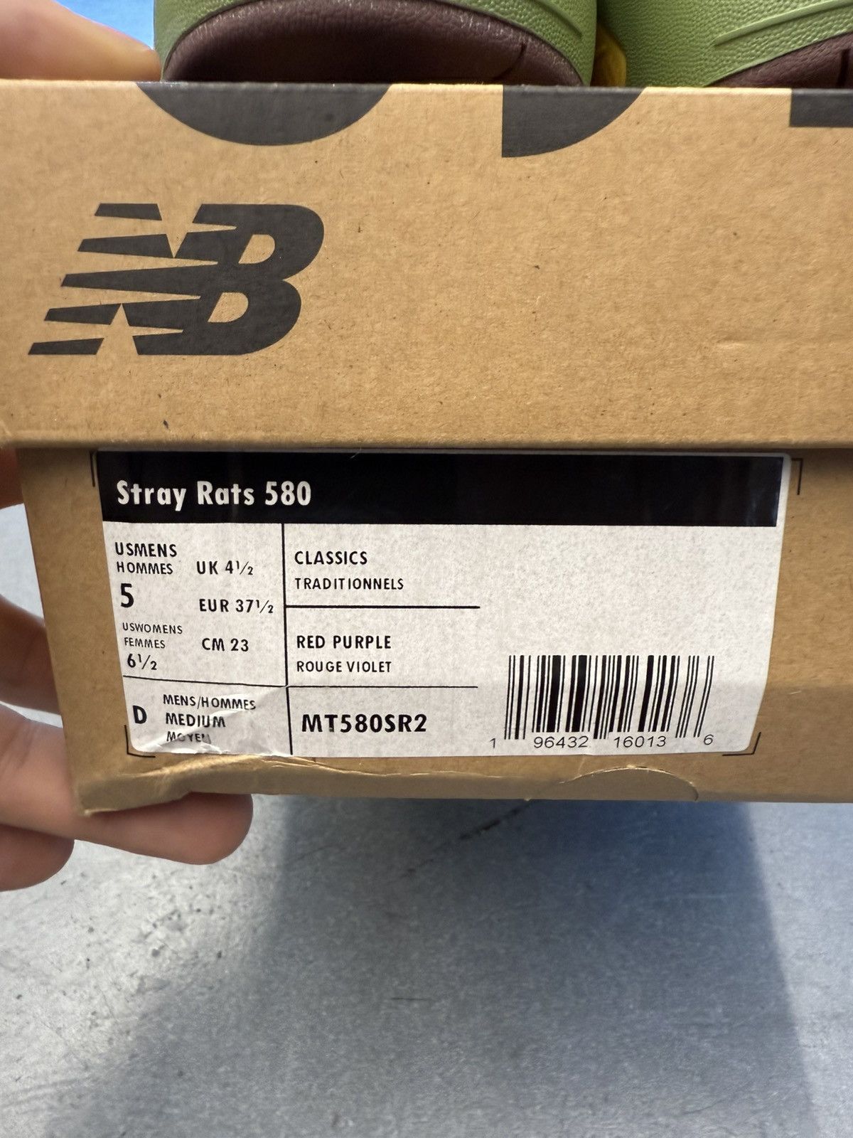 New Balance × Stray Rats 2022 New Balance 580 Stray Rats Maroon Purple Size US 5 / EU 37 - 11 Thumbnail