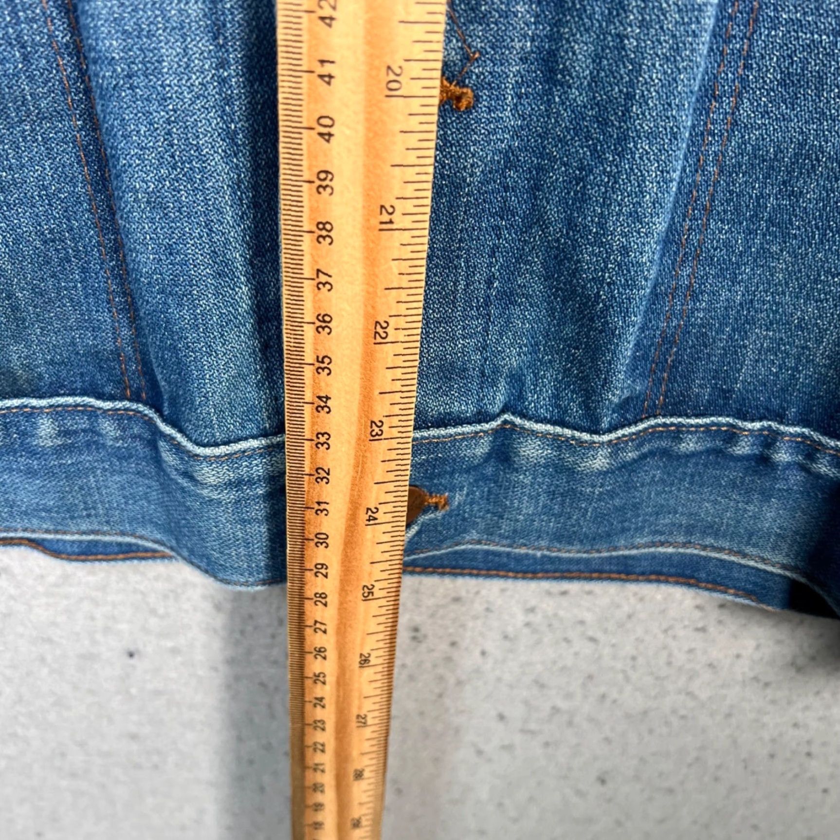 Wrangler VINTAGE Wrangler Denim Jacket Shirt Mens Large Blue Western Trucker Denim 14 oz Cotton Jacket Size US 33 - 6 Thumbnail