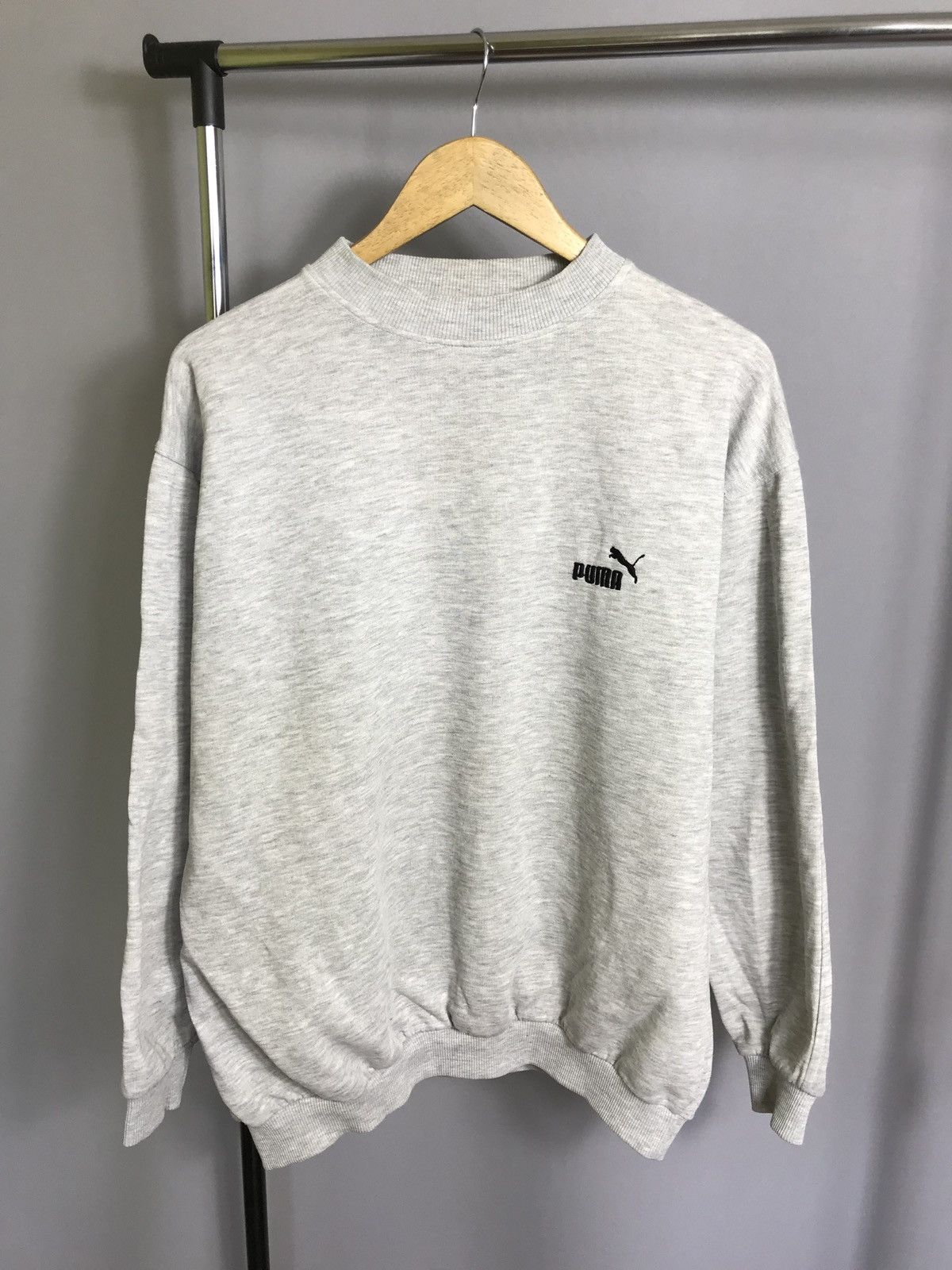 Puma × Vintage puma sweatshirt vintage 80 90s mens gray sweater logo cotton Size US L / EU 52-54 / 3 - 1 Thumbnail