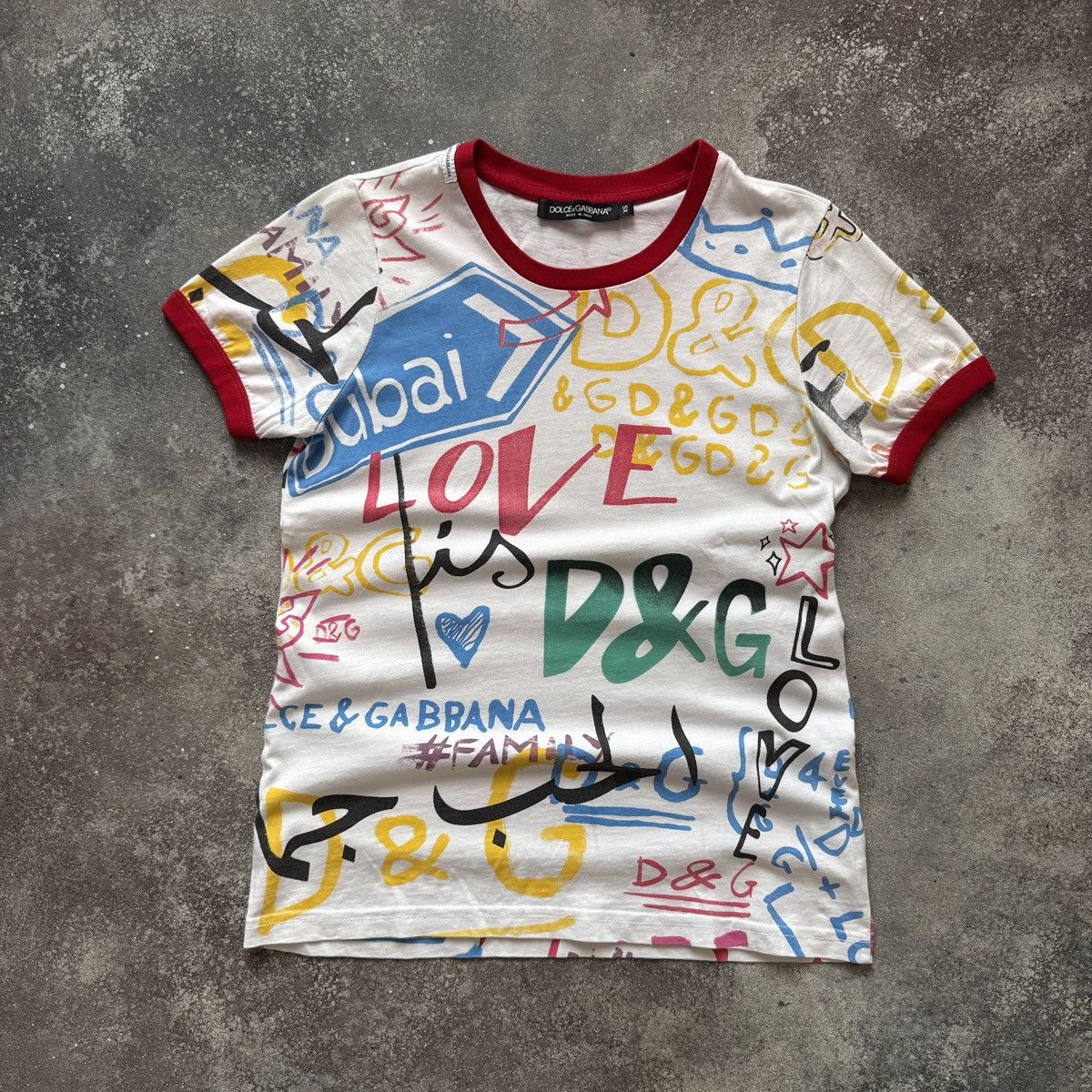 D&G Dolce & Gabbana Graffiti Print T-Shirt