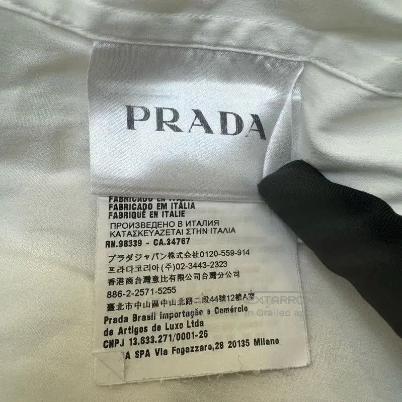 Prada Prada Men's Long Sleeve White Cotton Shirt. Size US M / EU 48-50 / 2 - 6 Thumbnail