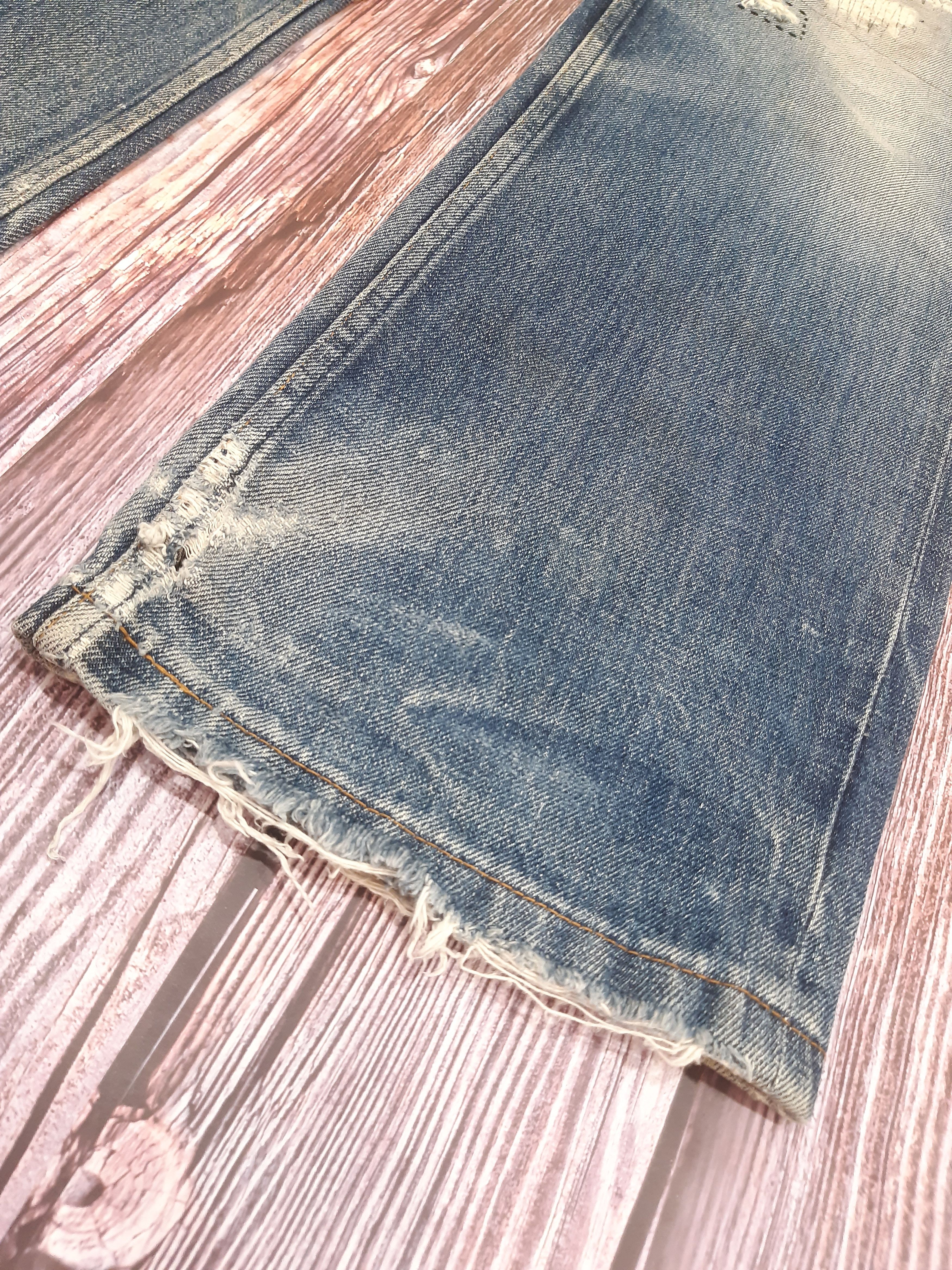 A.P.C. APC Jeans Patchworks Vintage Distressed Size US 31 - 3 Thumbnail
