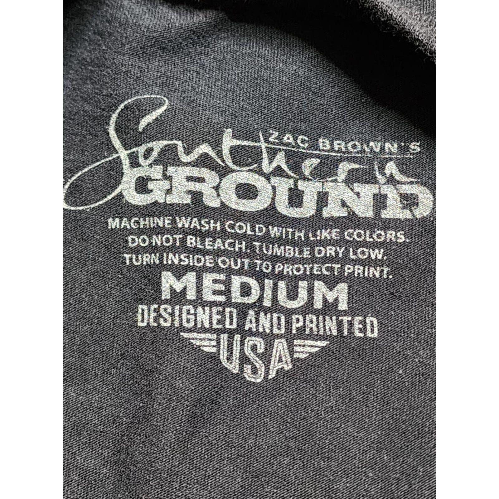 Doublet Zac Brown Band Uncaged Womens M T-Shirt V-Neck Black Cotton Double-Sided Short Sleeve Shirt Womens M Size M / US 6-8 / IT 42-44 - 4 Thumbnail