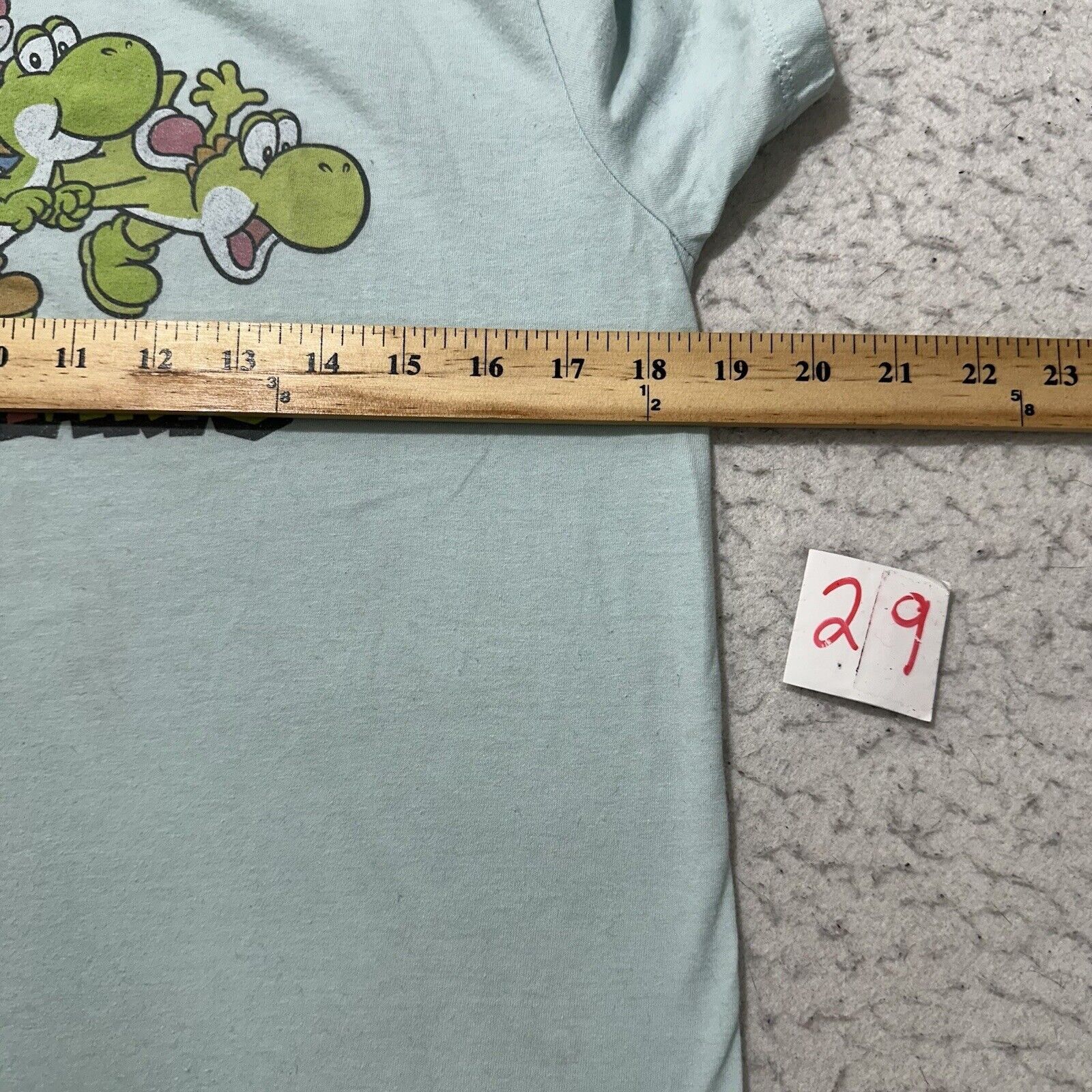 Nintendo Super Mario Small Light Blue Colorful Yoshi Graphic T Shirt Size US S / EU 44-46 / 1 - 8 Thumbnail