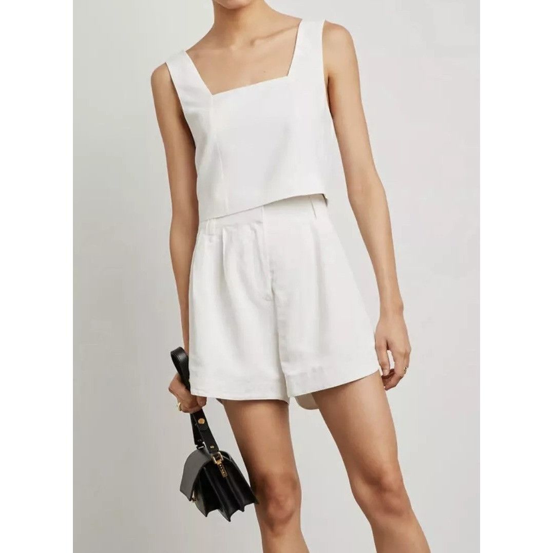 Other CCC Sleeveless White Two Piece Set Top Shorts Classic Summer Size M / US 6-8 / IT 42-44 - 1 Thumbnail