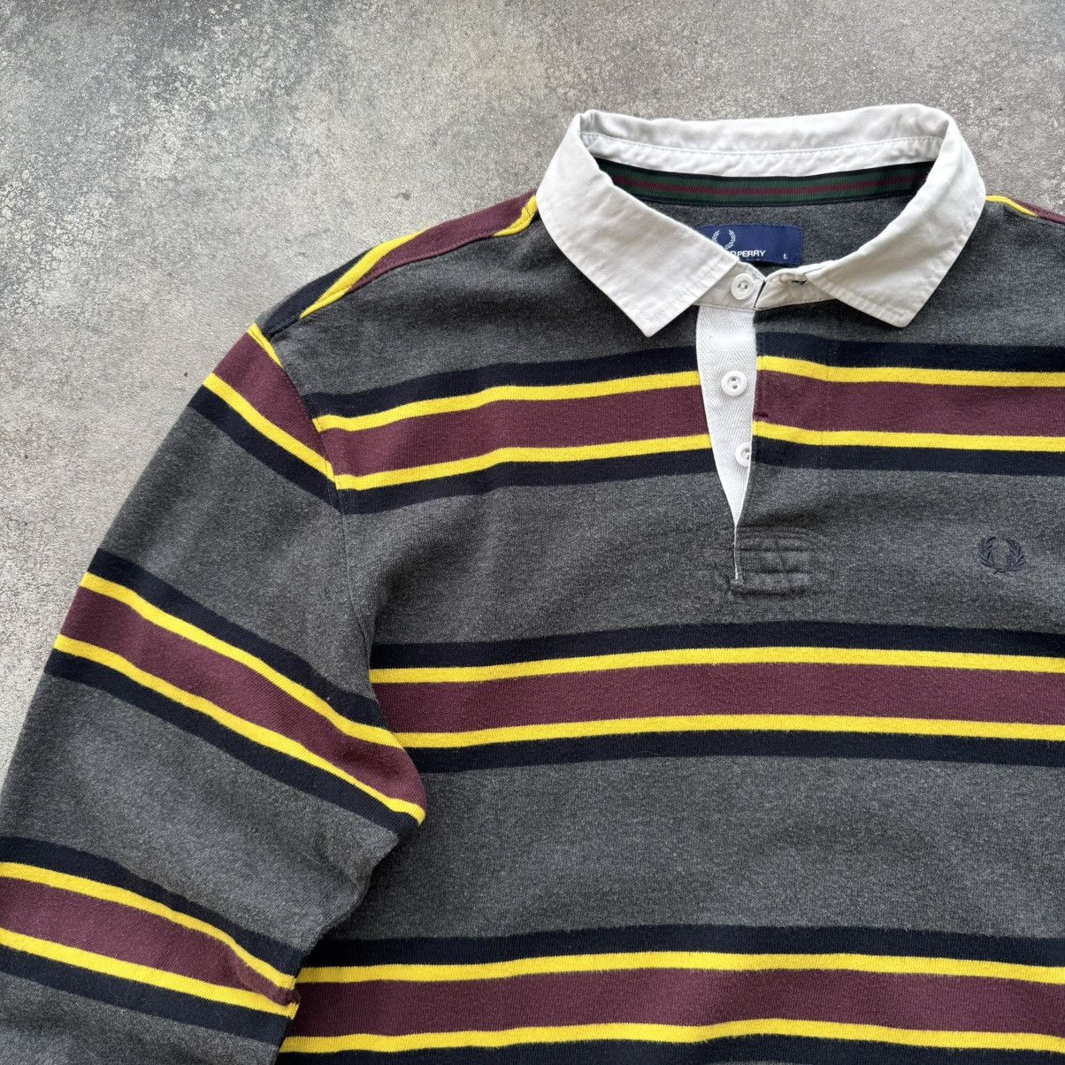 Fred Perry Fred Perry Vintage Stripped Rugby Long Sleeve T-Shirt Size US L / EU 52-54 / 3 - 3 Thumbnail