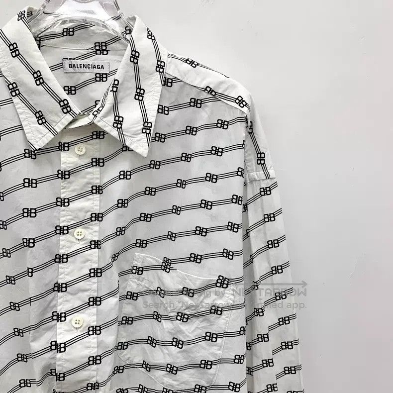 Other Balenciaga White Logo Stripe Bullet Screen Printed Cotton Size XXS / US 00 / IT 34 - 3 Thumbnail