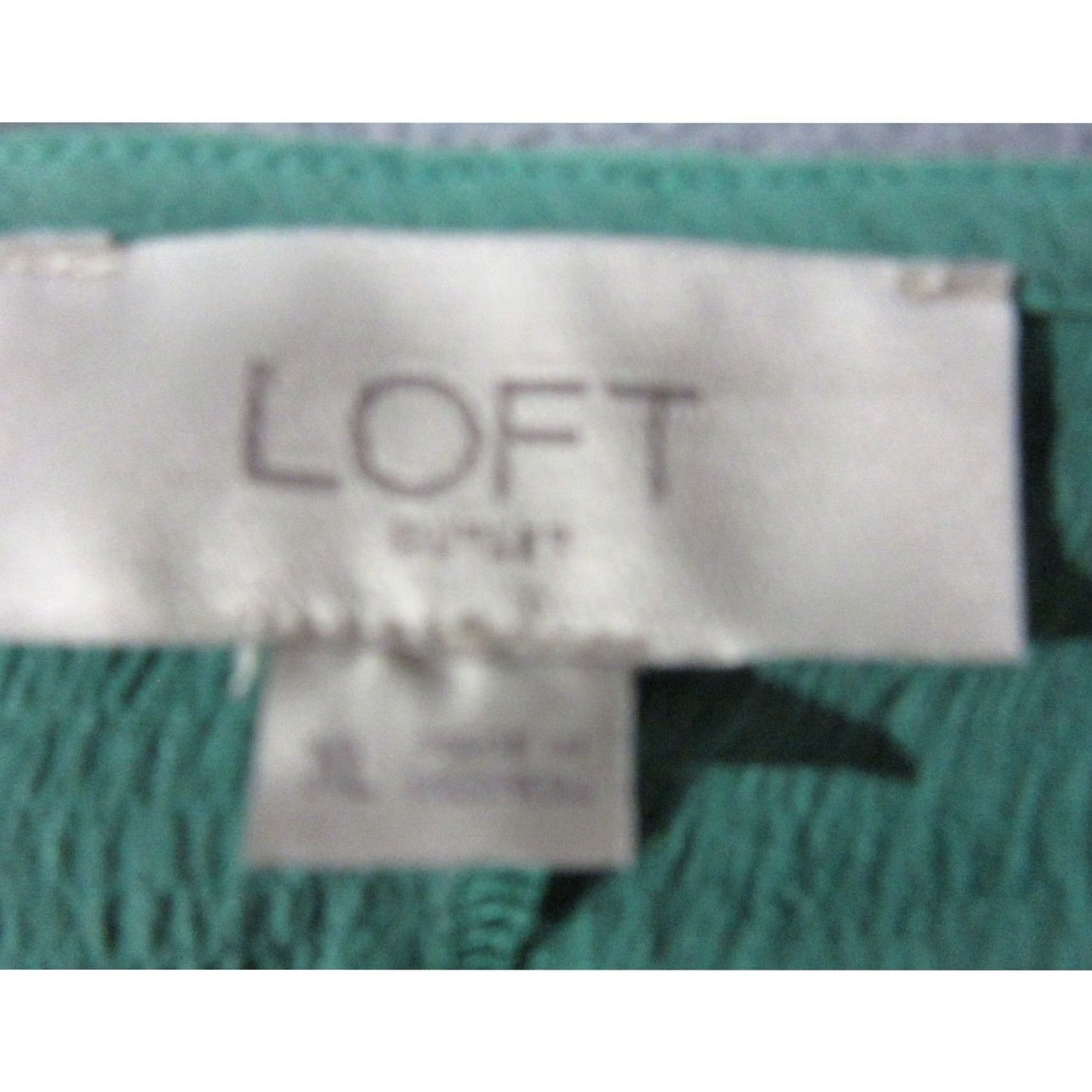 Loft LOFT Blouse Womens XL Green Neck NEW Smocked Cuff Textured Top Size XL / US 12-14 / IT 48-50 - 5 Thumbnail