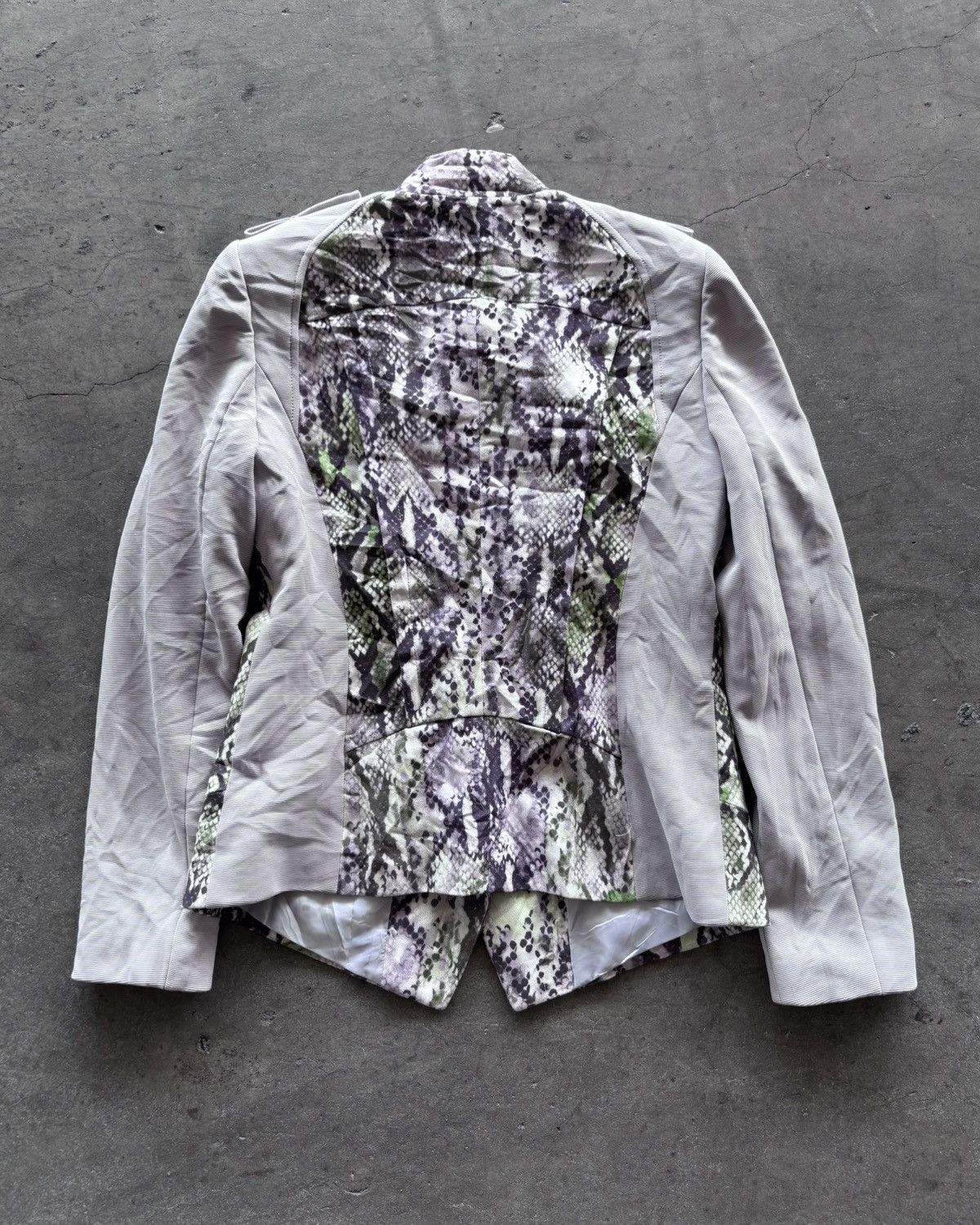 If Six Was Nine × Japanese Brand × Le Grande Bleu (L.G.B.) Besti Melli Milan Snake Skin Assymmetrical Jacket Size US M / EU 48-50 / 2 - 4 Thumbnail