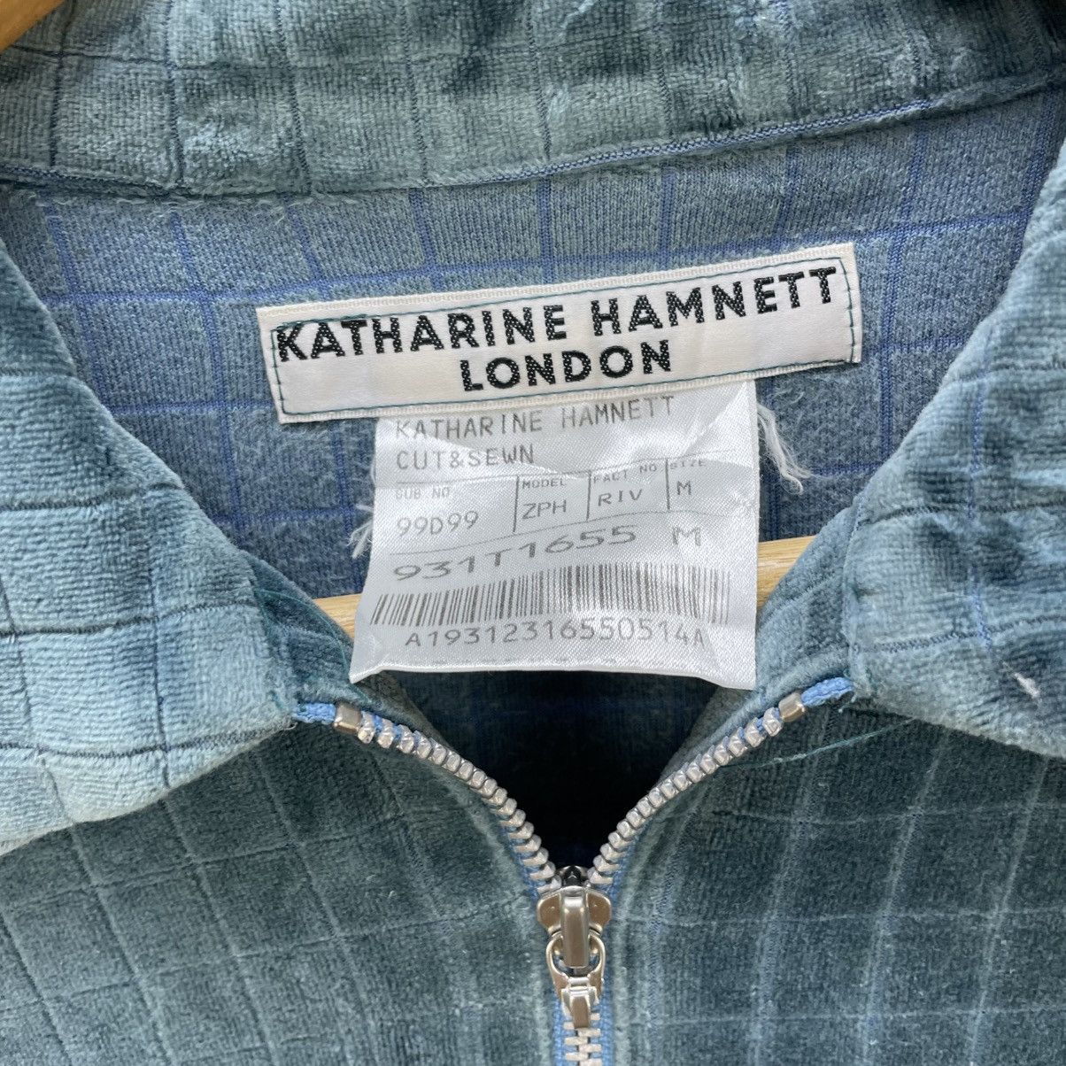Katharine Hamnett London 💥Vintage Katharine Hamnett London Plaid Velvet Zipup Jacket Size M / US 6-8 / IT 42-44 - 6 Thumbnail