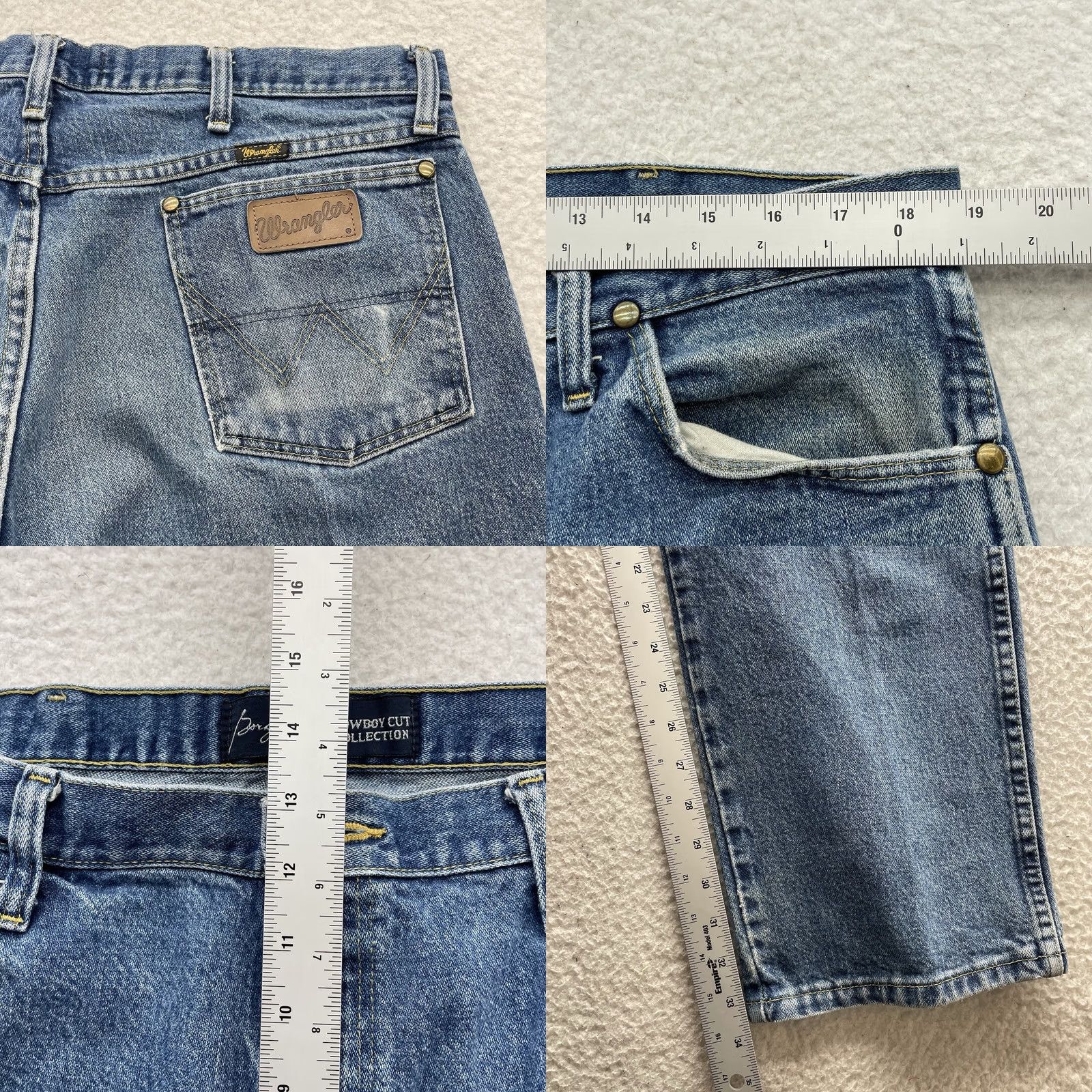 Wrangler Wrangler Jeans Mens 38x34 George Straight Cowboy Cut Natural Wear Faded 13MGSHD Size US 38 / EU 54 - 8 Thumbnail