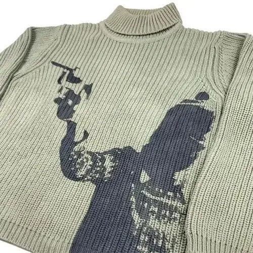 Aran Isles Knitwear × Japanese Brand Vintage Knit Sweaters Winter Pullover Sweater Turtleneck Size US XL / EU 56 / 4 - 3 Thumbnail