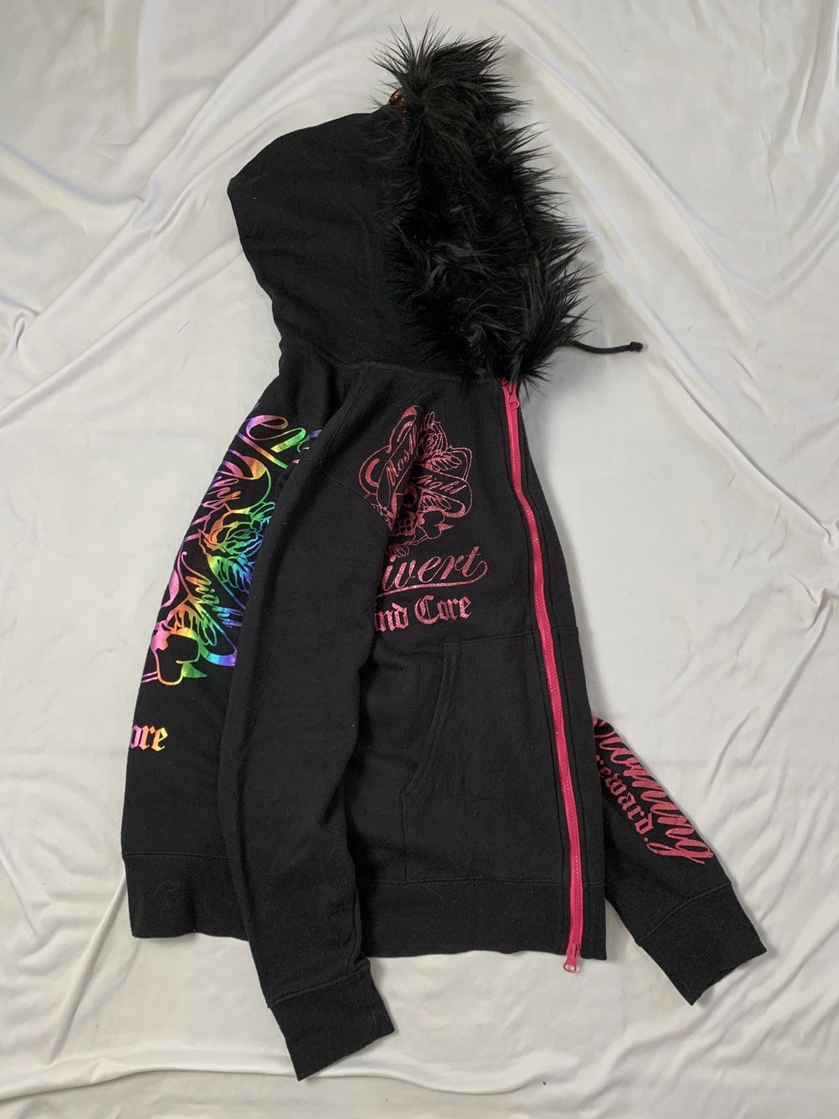Le Grande Bleu (L.G.B.) Fur hoodie japanese style signal point y2k cyberpunk Size US M / EU 48-50 / 2 - 7 Thumbnail