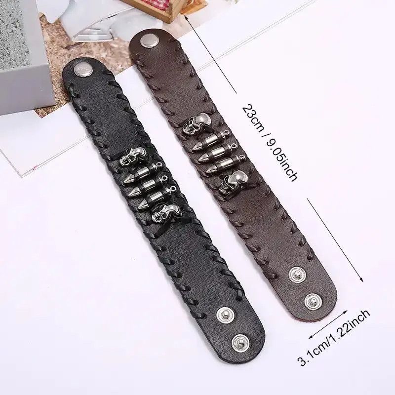 Japanese Brand Genuine Leather Cuff Bracelet Size ONE SIZE - 5 Thumbnail