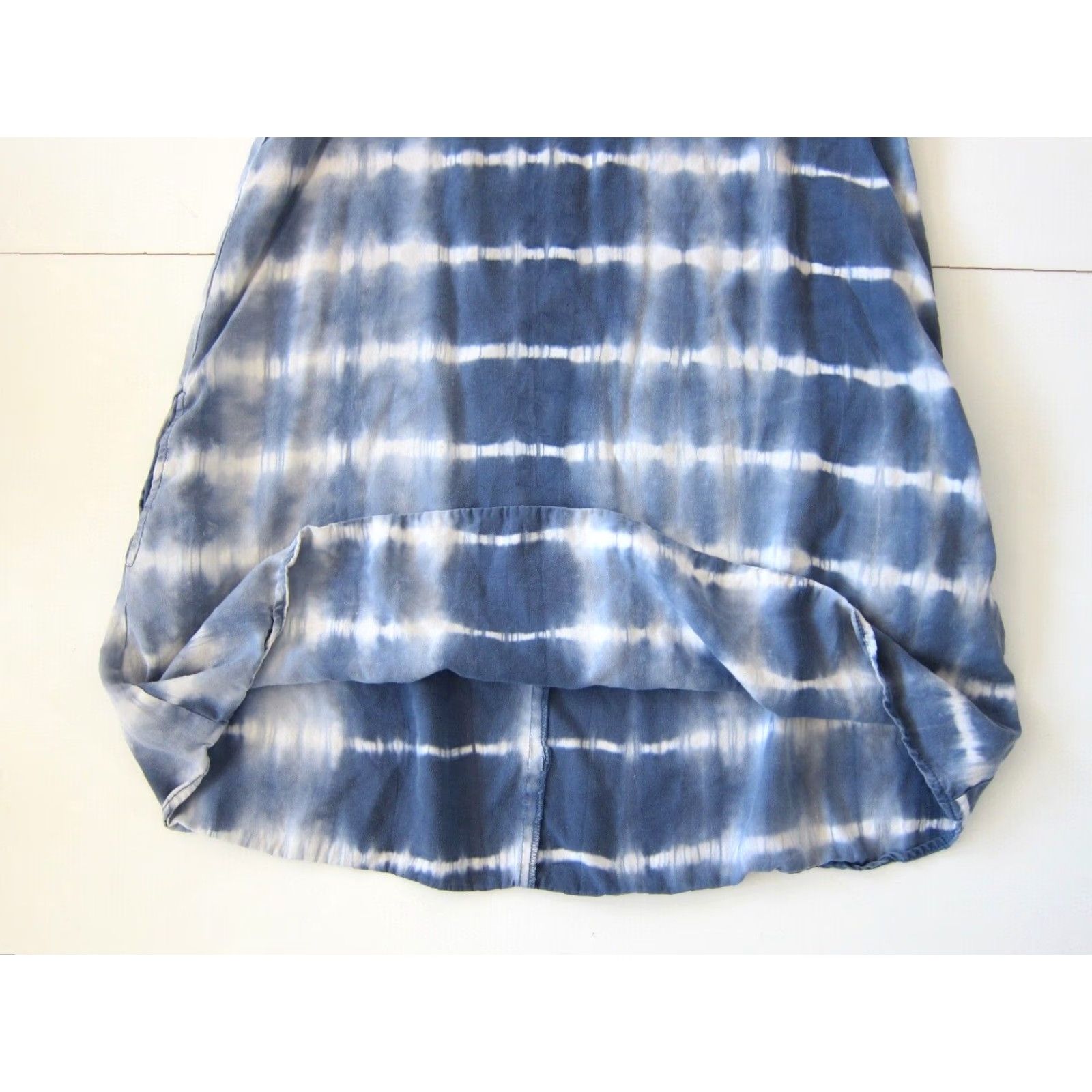 Velvet Velvet Heart Dress Tank XS Sleeveless Tie Dye Pocket Blue Rayon Knee Length Women Regular Colorful 90s Theme? Size XS / US 0-2 / IT 36-38 - 7 Thumbnail