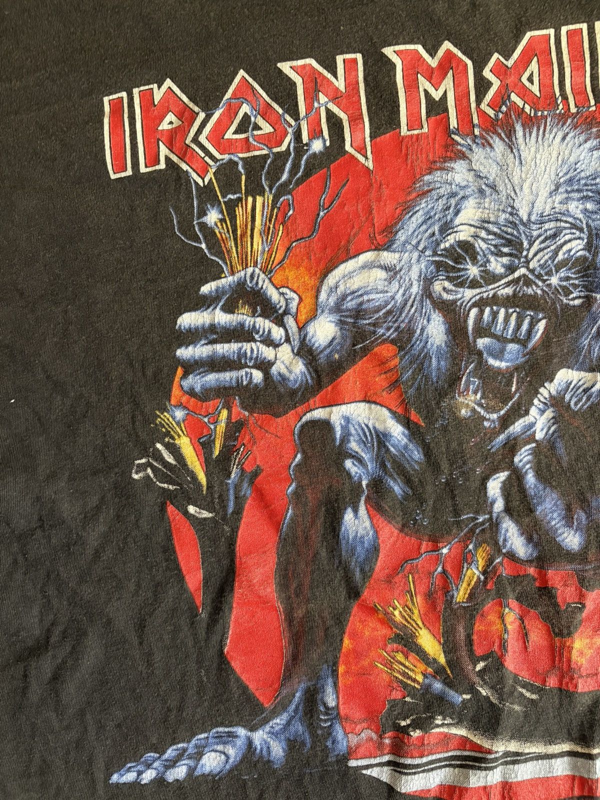 Band Tees × Iron Maiden Iron Maiden Vintage 1993 Real Danger Live Tour Tee Shirt Size US L / EU 52-54 / 3 - 3 Thumbnail