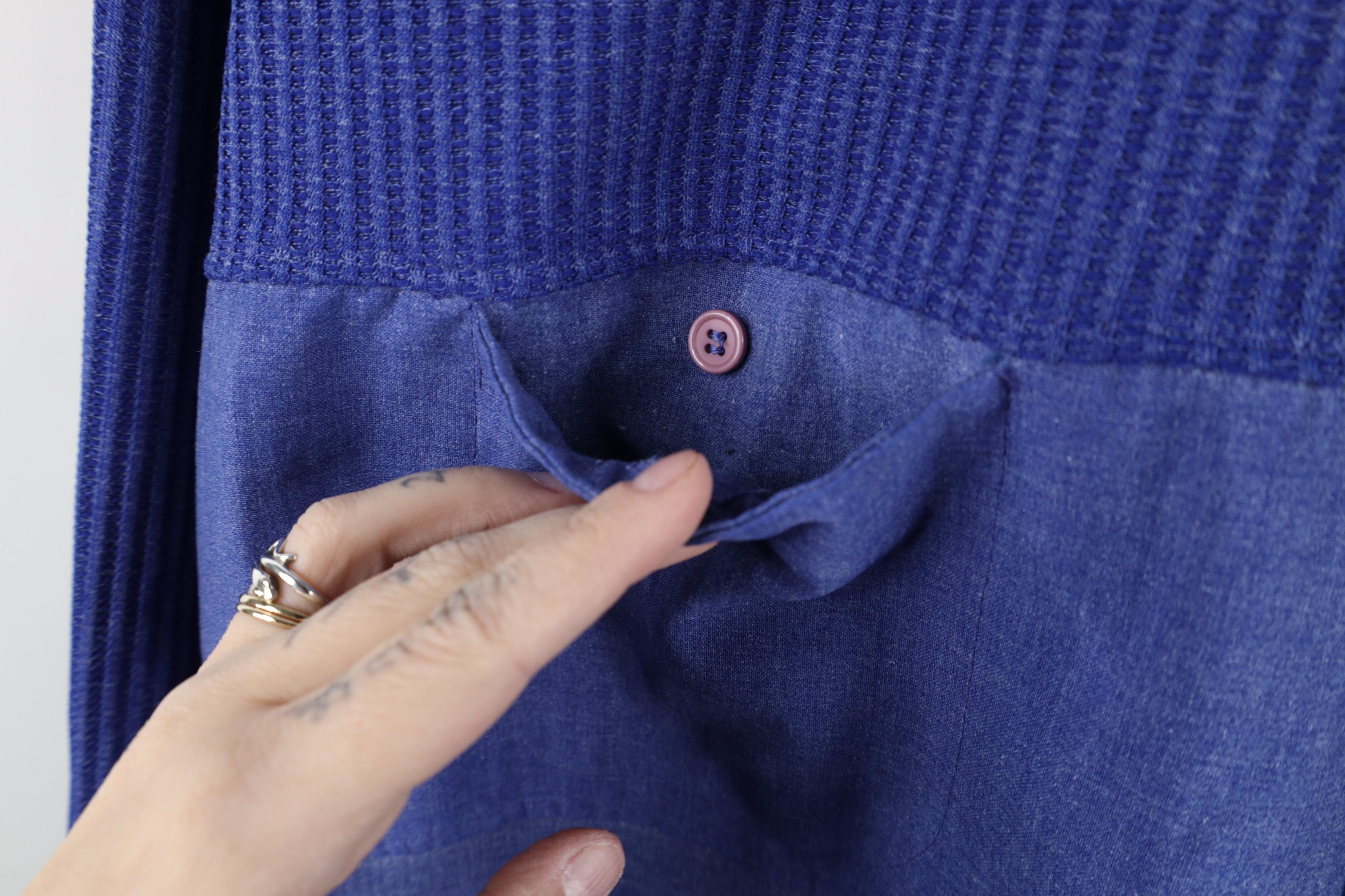 Vintage Vintage 90s Streetwear Waffle Knit Pullover Polo Shirt Size US XXL / EU 58 / 5 - 8 Thumbnail
