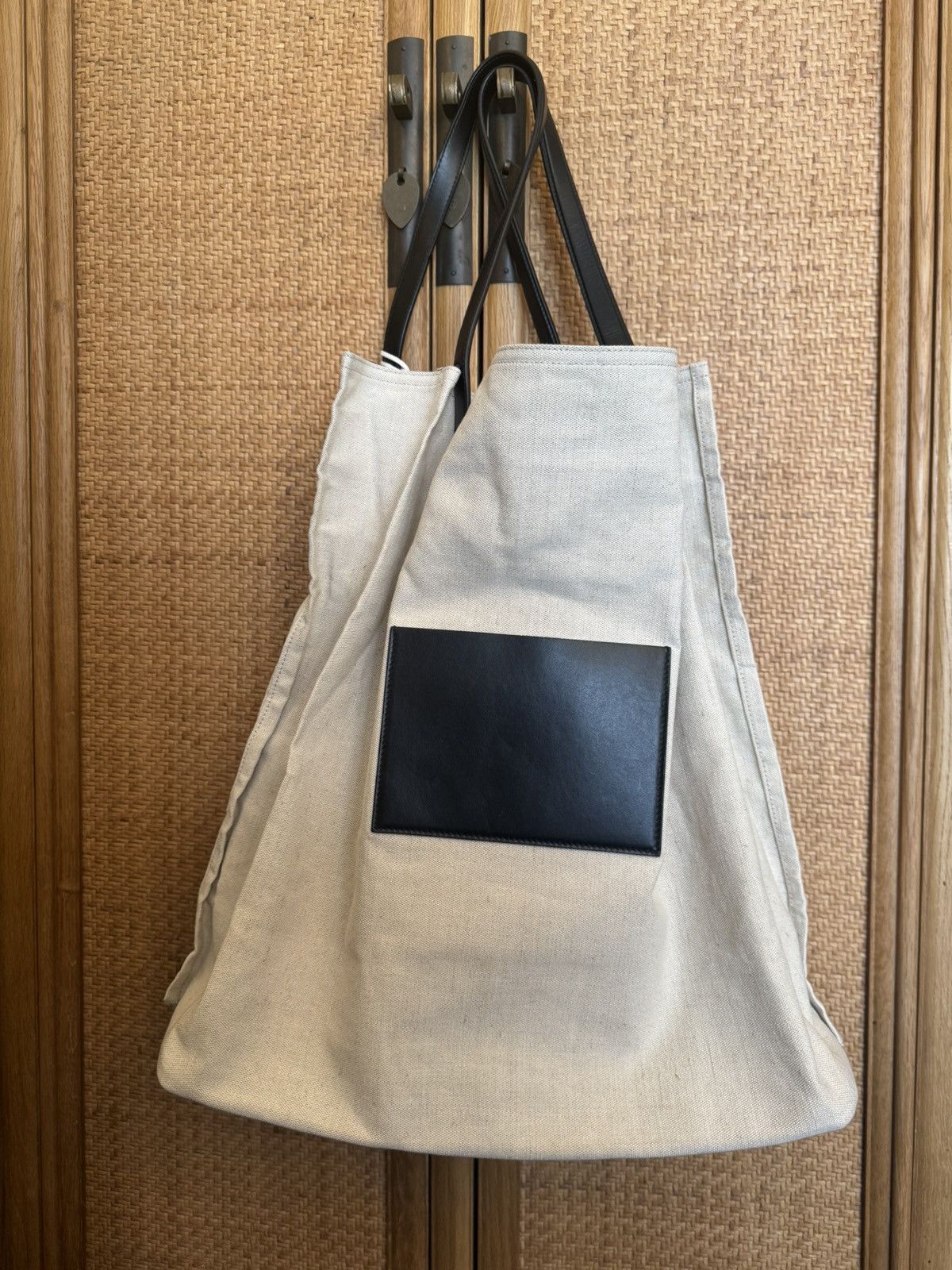 Jil Sander jil sander XXL canvas & leather tote bag Size ONE SIZE - 5 Thumbnail