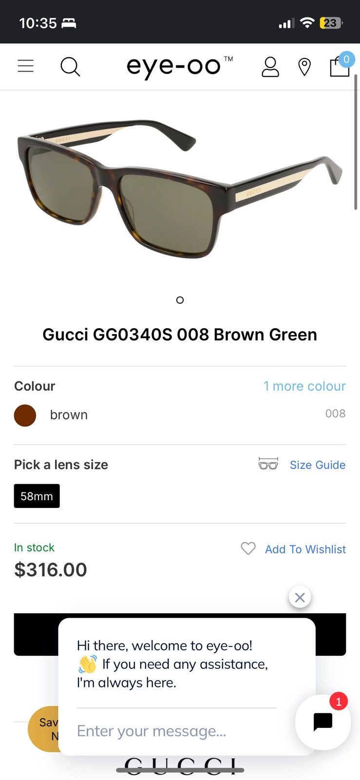 Gucci Gucci sun glasses Size 30 - 1 Thumbnail