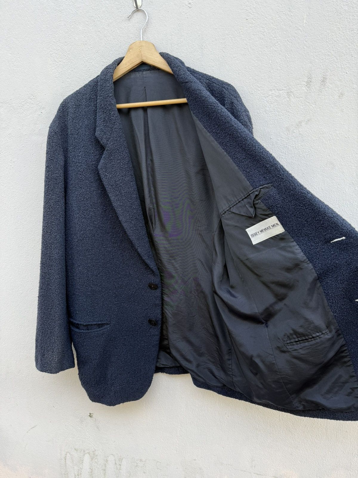Issey Miyake 💥ARCHIVED💥 ISSEY MIYAKE MEN TOWEL WOVEN RARE PATTERN BLAZER Size 48L - 2 Thumbnail