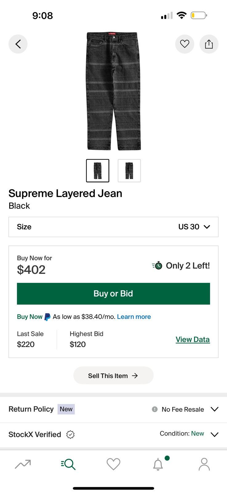 Supreme Layered Jean | Grailed