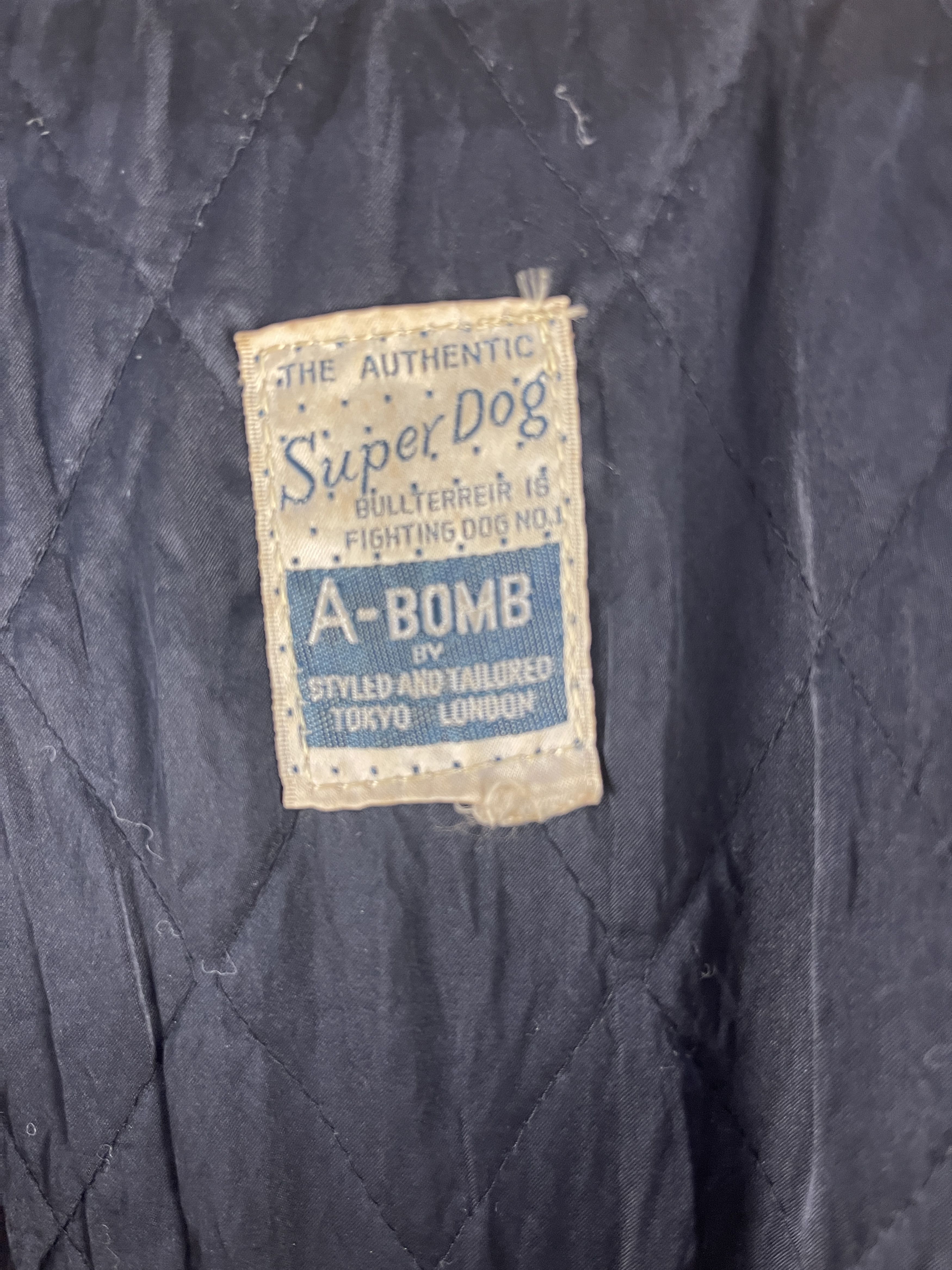 Vintage A-Bomb Super Dog Archive Varsity Jacket – Leather Sleeve Size US L / EU 52-54 / 3 - 13 Thumbnail