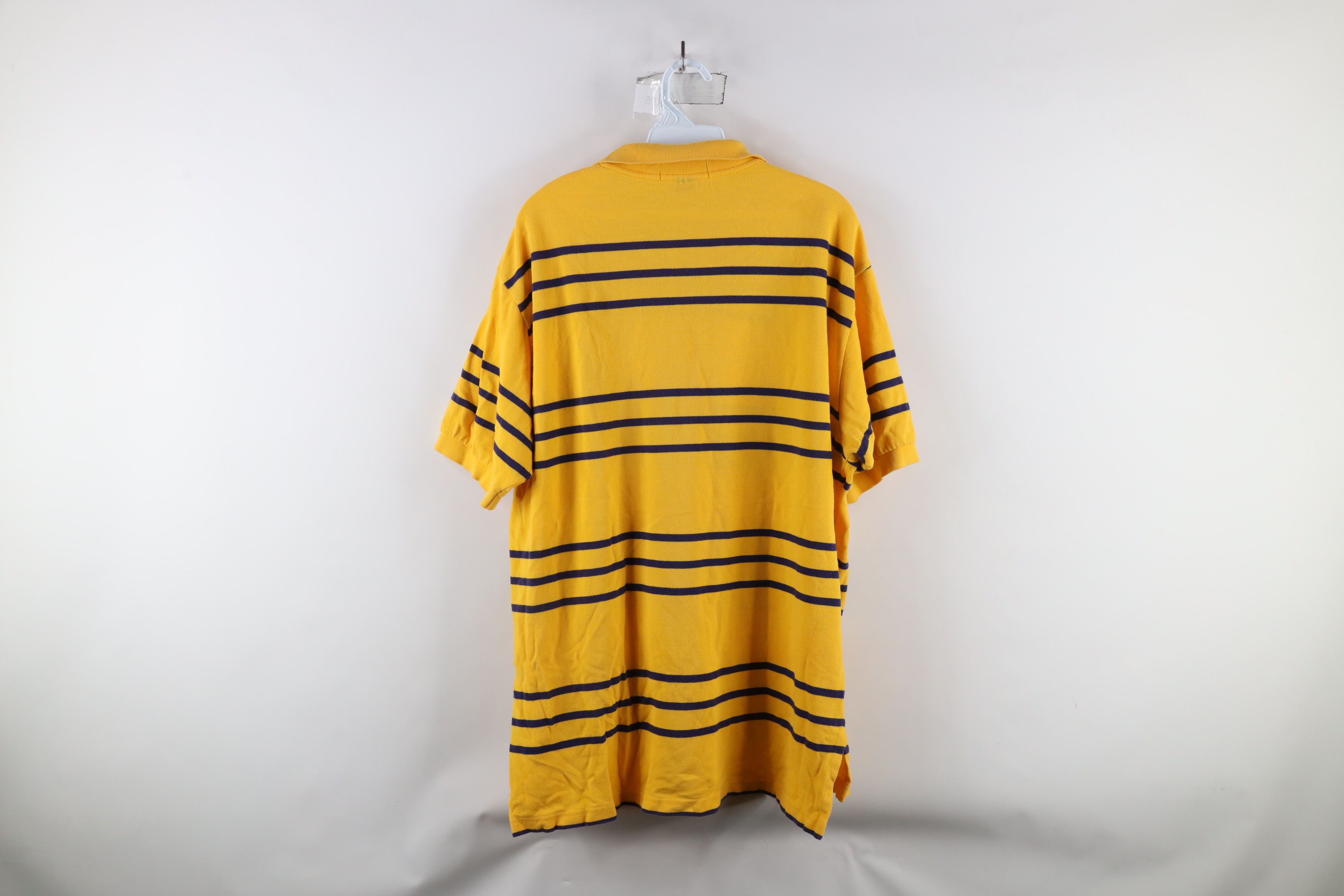 Ralph Lauren × Vintage Vintage 90s Ralph Lauren Cotton Striped Collared Polo Shirt Size US XL / EU 56 / 4 - 7 Thumbnail