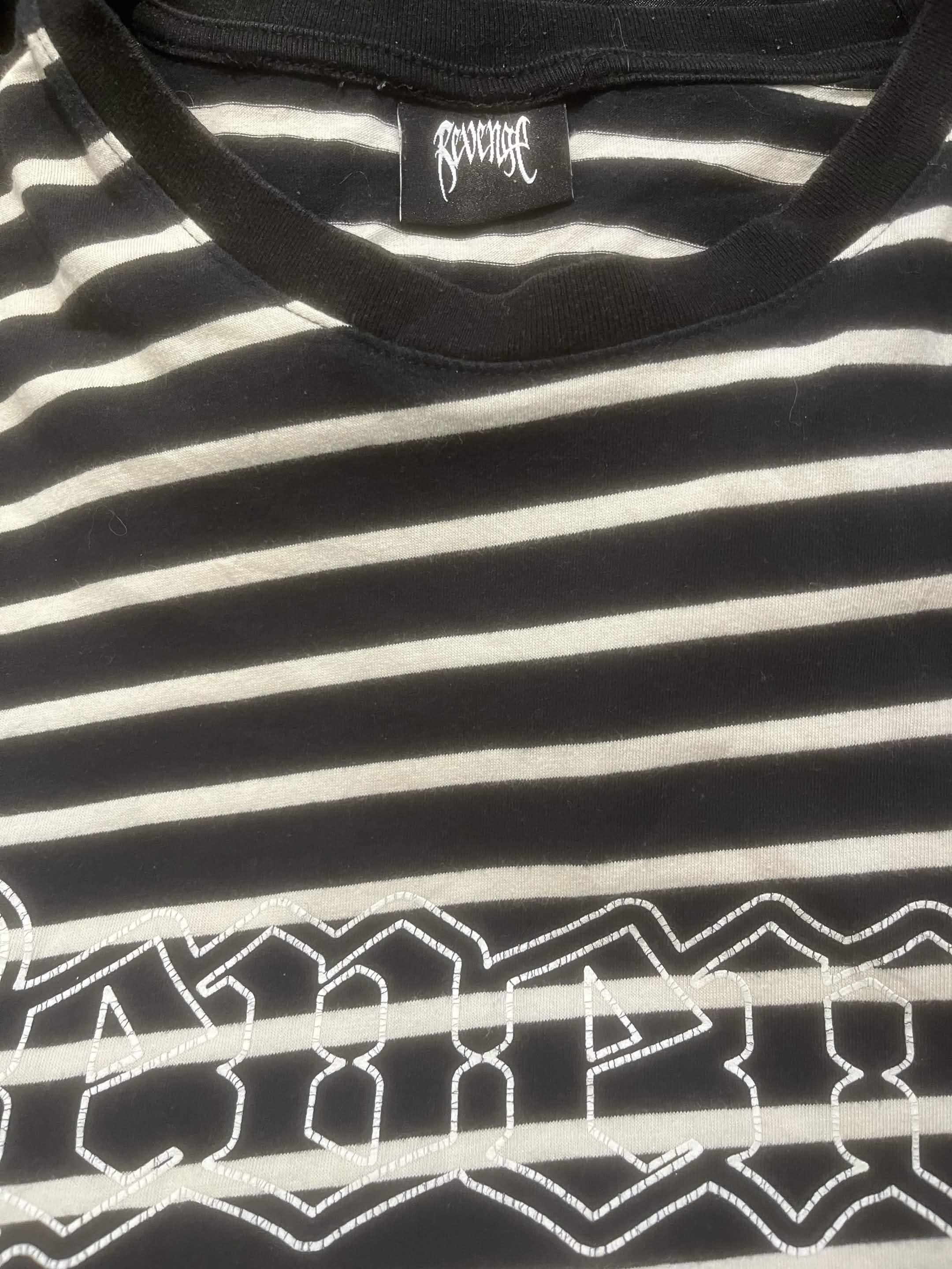 Revenge Revenge Striped Outline Logo Tee Size US M / EU 48-50 / 2 - 3 Thumbnail