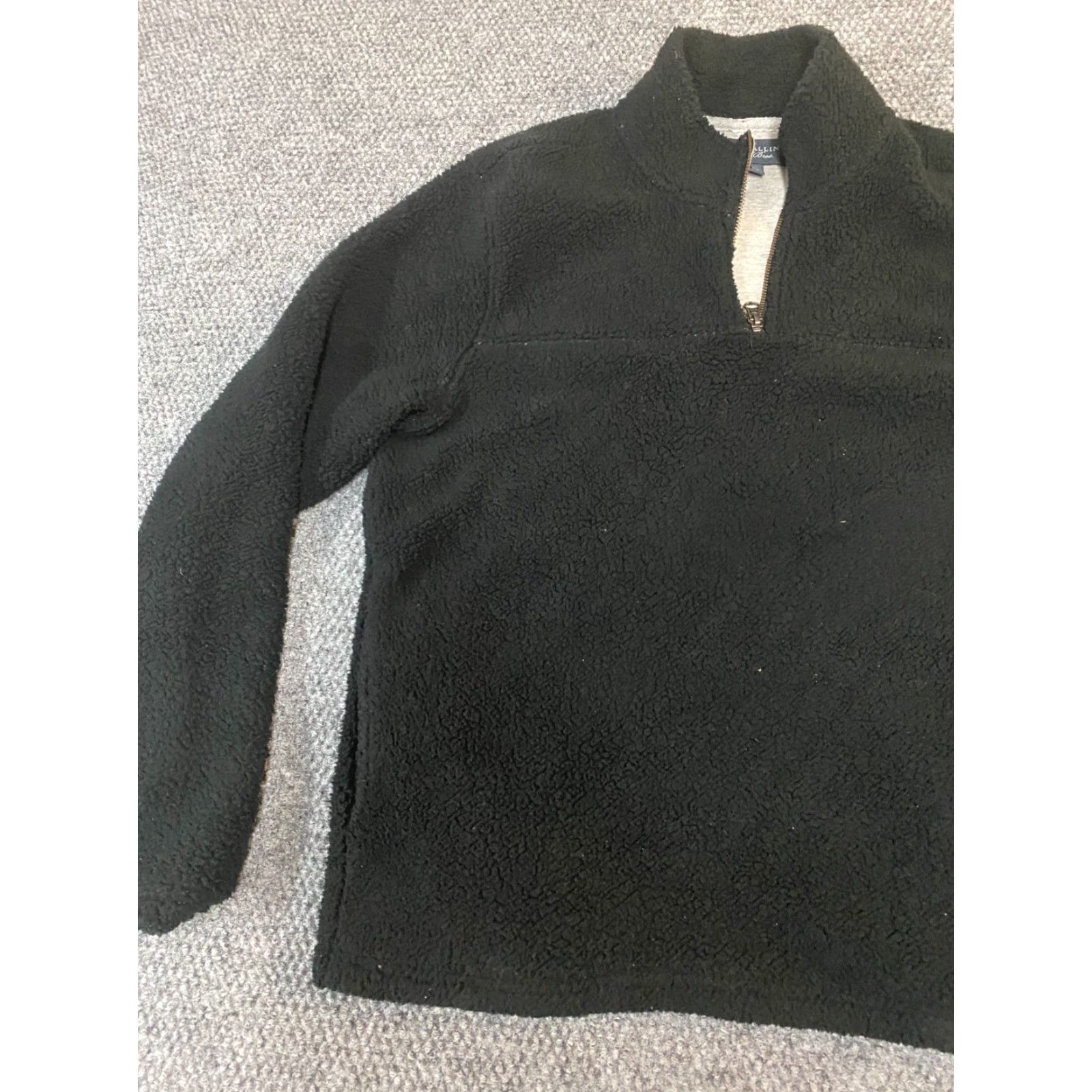 Vintage Wallin & Bros Mens Sweater Pullover Fleece Black 1/4 Zip Mock Neck Long Sleeve Size S Regular Knit Chunky-Crochet 1/4 Zip Breahable Vintage: No Size US S / EU 44-46 / 1 - 5 Thumbnail