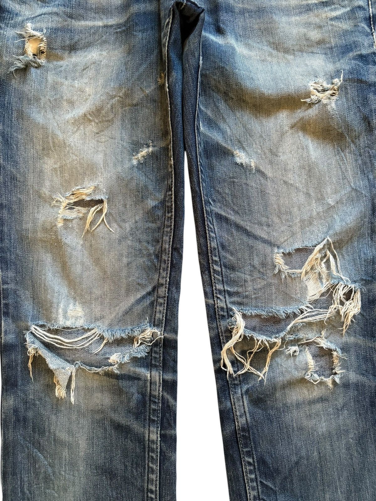 Japanese Brand × Seditionaries Vintage Japanese Brand Mud Wash Skull Embroidered Jeans Size US 31 - 5 Thumbnail