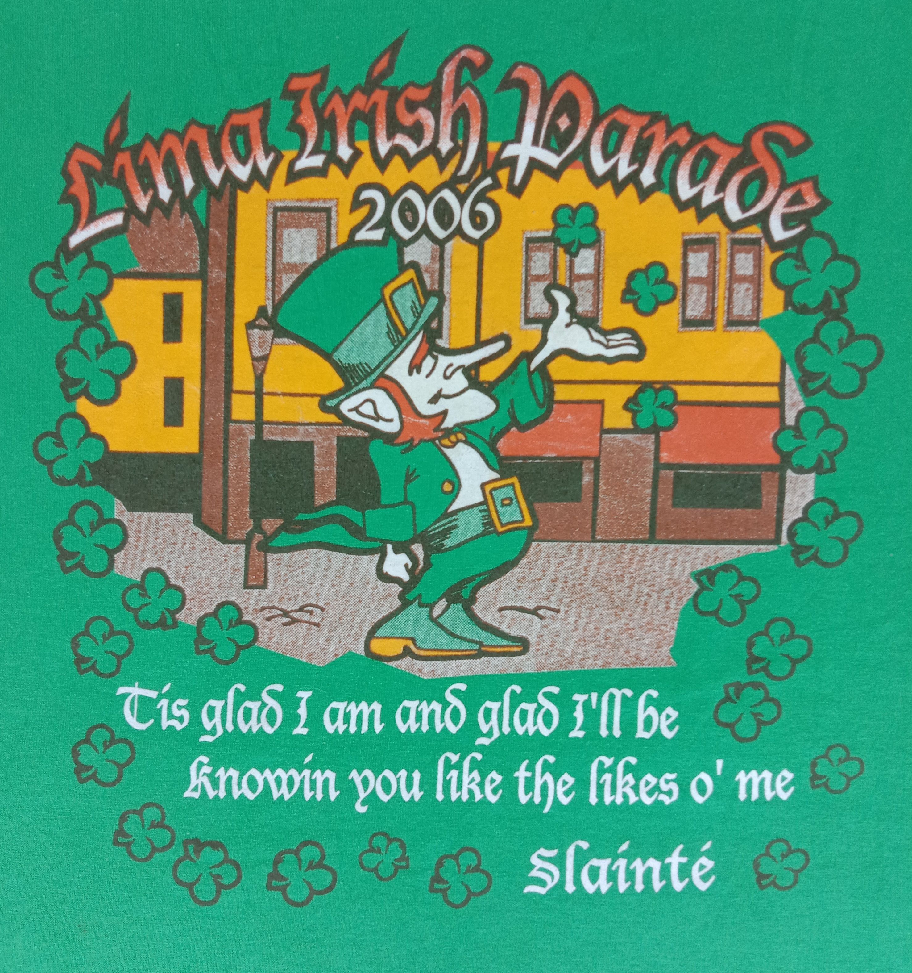 Jerzees Vintage Jerzees Lima Irish Parade 2006 T Shirt Size US L / EU 52-54 / 3 - 2 Thumbnail