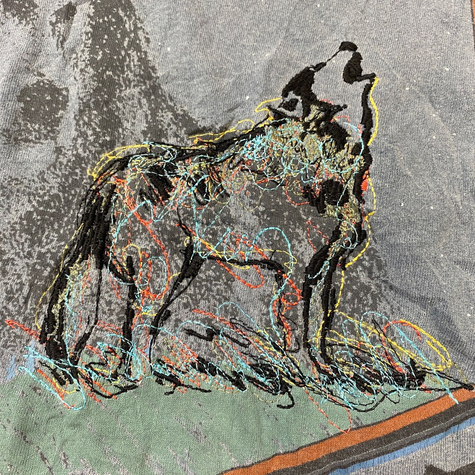 Vintage VTG Hugger Wilderness Preserve Wolf Embroidered T Shirt XL Size US XL / EU 56 / 4 - 3 Thumbnail