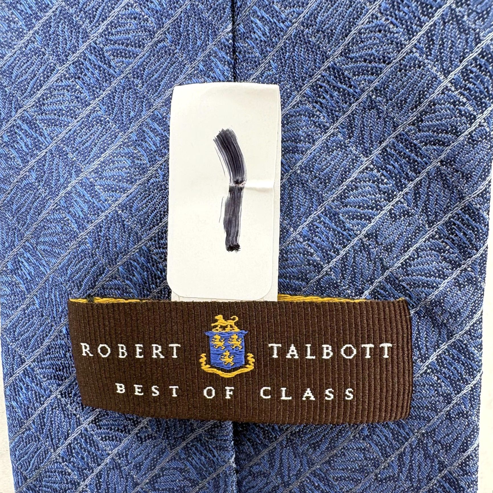 Robert Talbott VINTAGE Robert Talbott Tie Necktie Mens Blue Silk Geometric Jacquard Italian Designer Size ONE SIZE - 4 Thumbnail