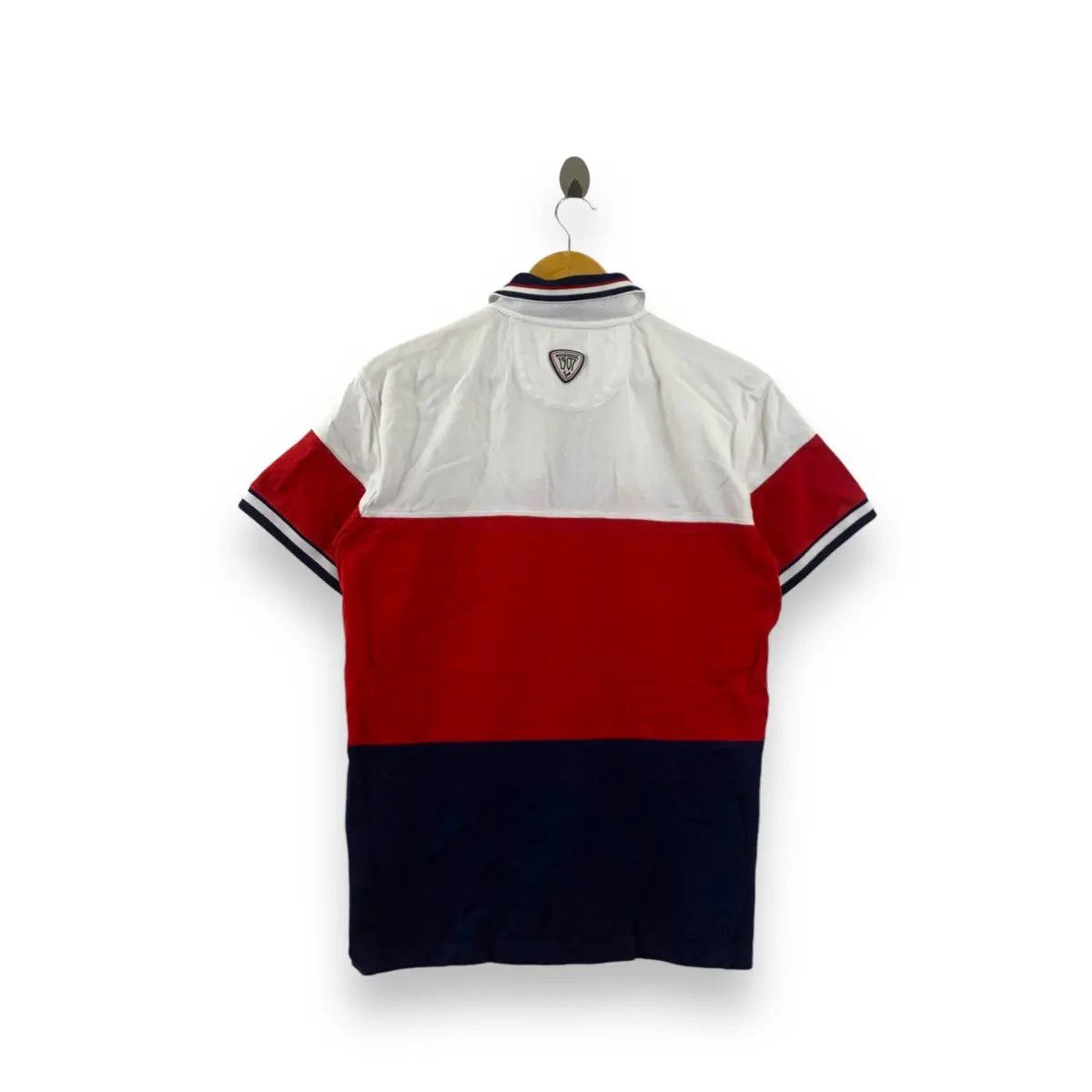 Vintage Vintage ROSSIGNOL FRANCE Striped Crest Polo Tee Shirt Size US M / EU 48-50 / 2 - 3 Thumbnail