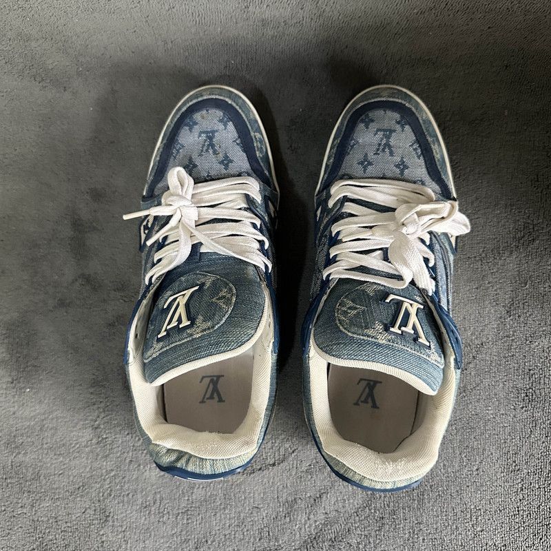 Louis Vuitton Louis Vuitton Denim Trainer Low-Top Sneakers - Size US 8 / EU 41 - 7 Thumbnail