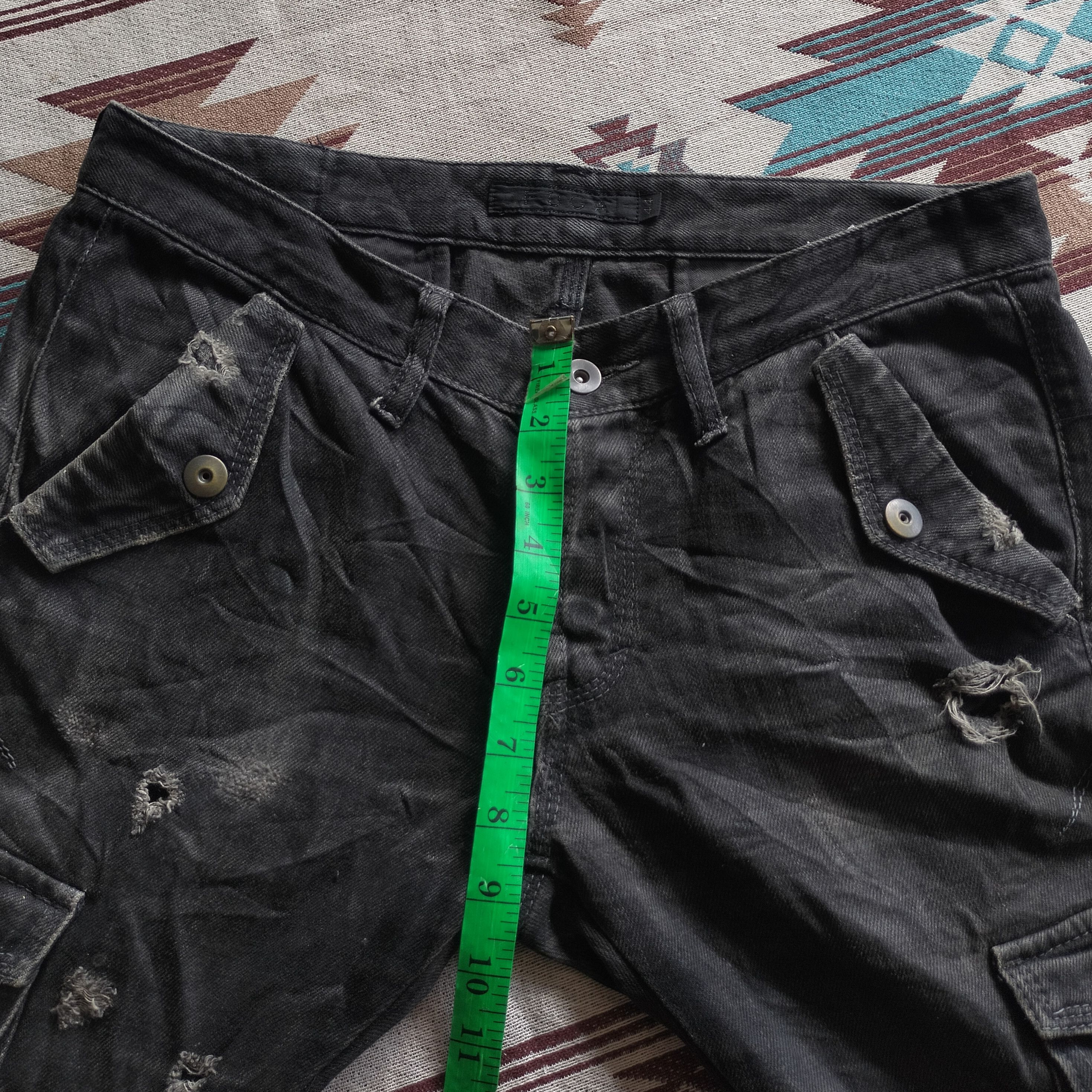 GOSTAR DE FUGA Fuga japan distressed cargo short denim Size US 33 - 15 Thumbnail