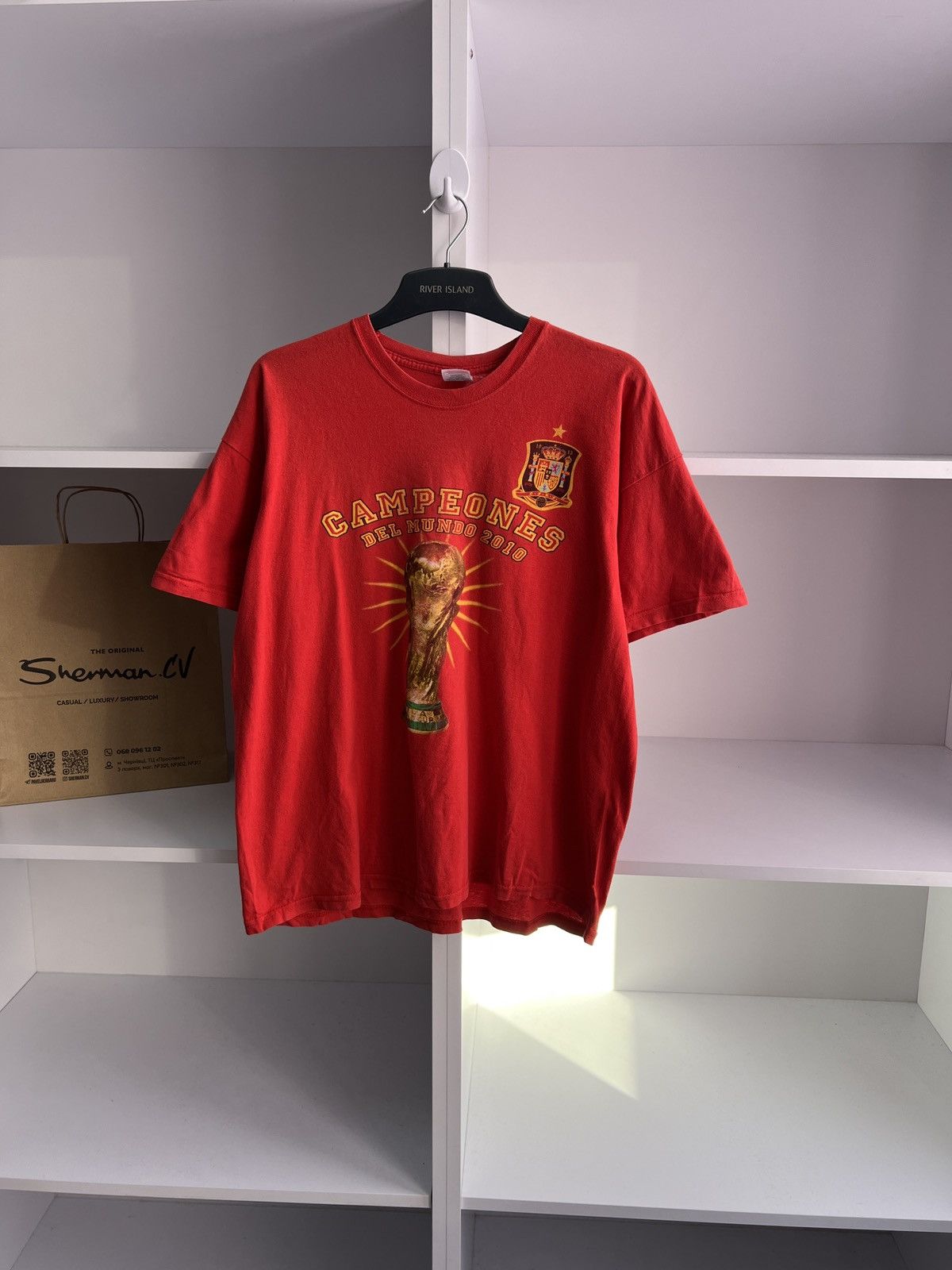 Vintage Vintage Spain Campeones 2010 world cup tee Size US XL / EU 56 / 4 - 4 Thumbnail