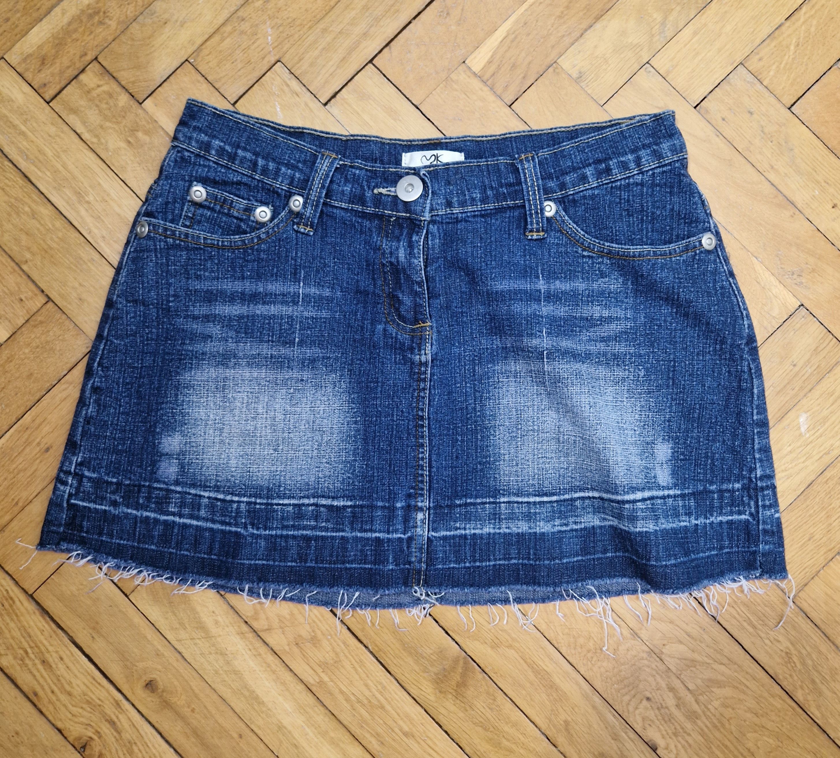 Japanese Brand × Vintage vintage denim mini skirt y2k coquette japanese grunge emo Size 27" / US 4 / IT 40 - 1 Thumbnail