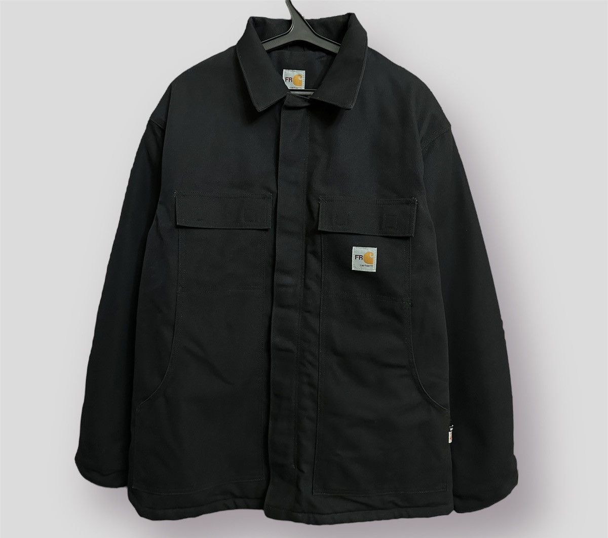 image of Carhartt Flame Resistant Fr Canvas Jacket Size XL in Black, Men's