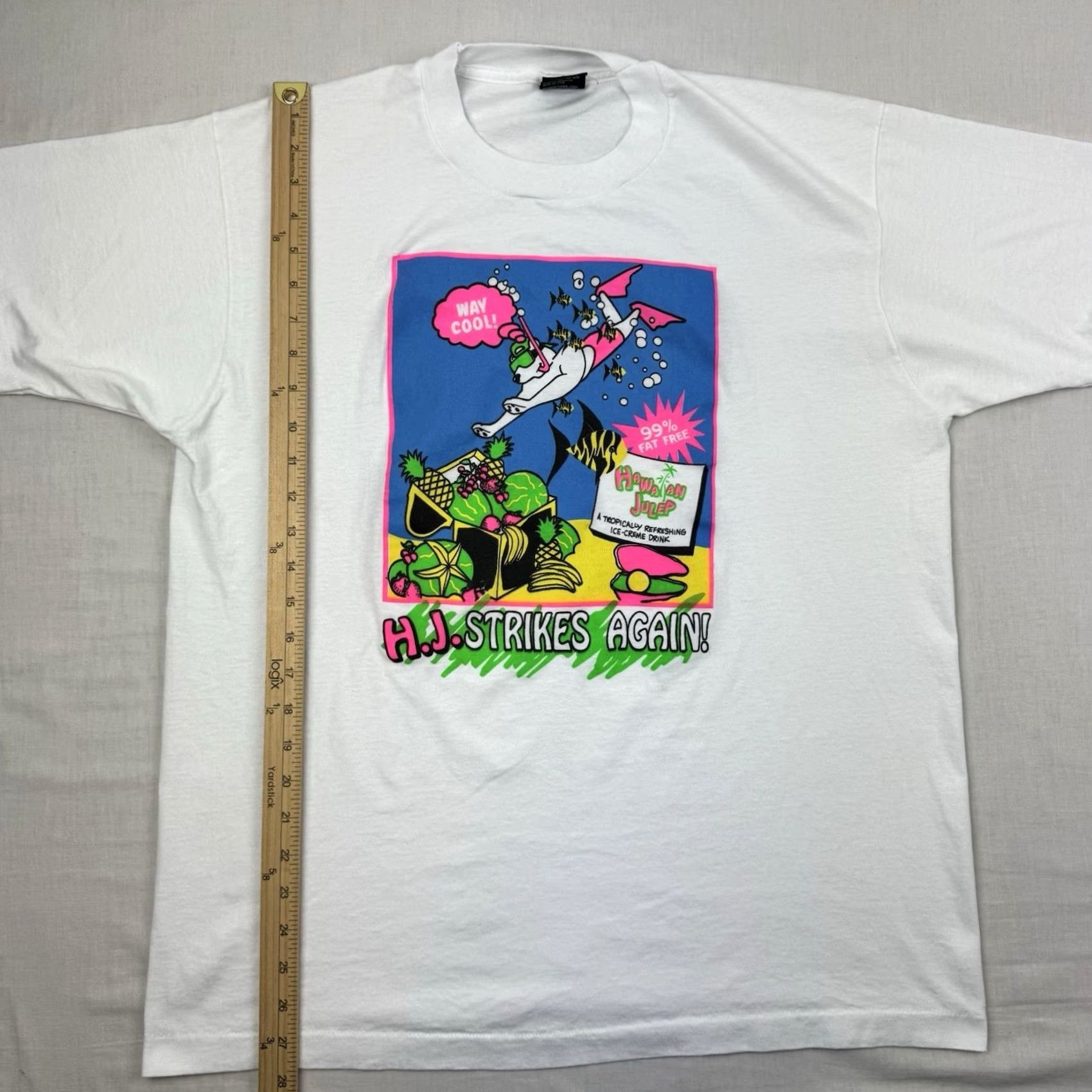 Vintage VINTAGE Screen Stars T-Shirt Adult XL White 90s Cartoon Animal Hawaiian Julep Promo Tee Shirts Tee Size US XL / EU 56 / 4 - 5 Thumbnail