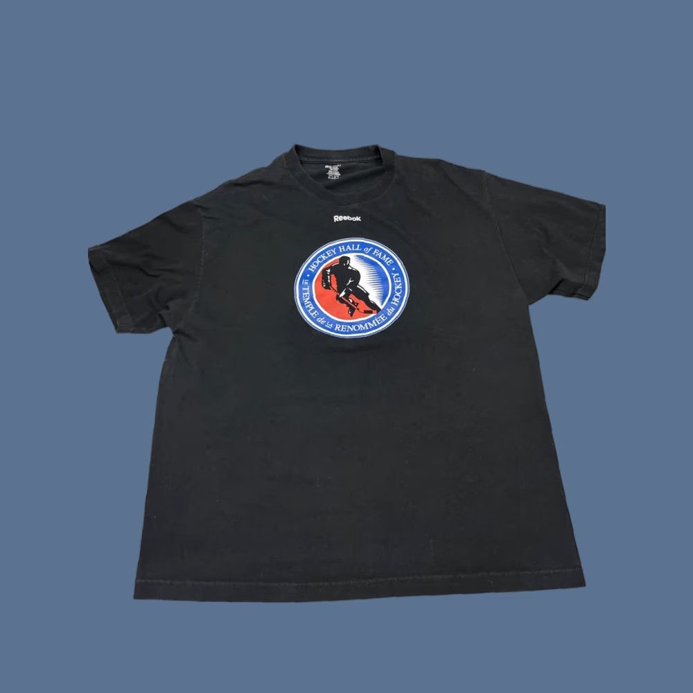 Reebok Reebok Hockey Hall Of Fame Shirt Mens XL Black Cotton Crew Neck Short Sleeves Size US XL / EU 56 / 4 - 1 Thumbnail