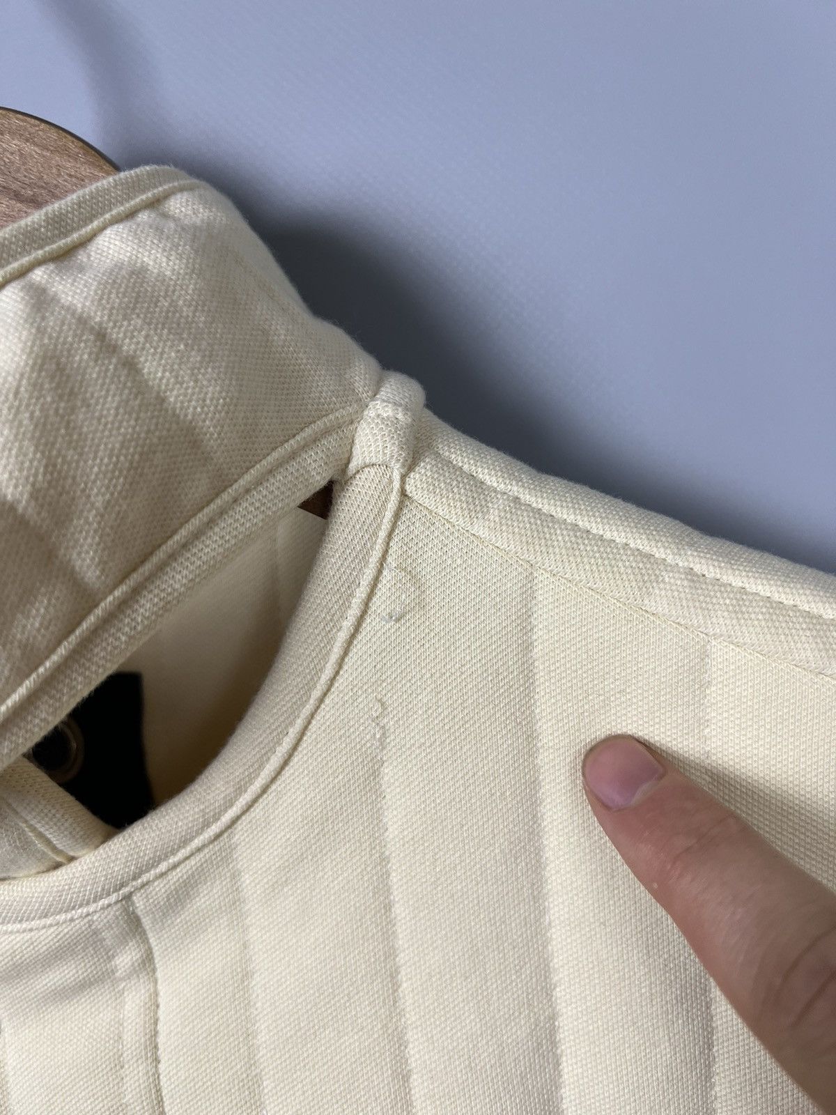 Craig Green Craig Green X Björn Borg Womens Cream Quilted Polo Shirt Size S / US 4 / IT 40 - 9 Thumbnail