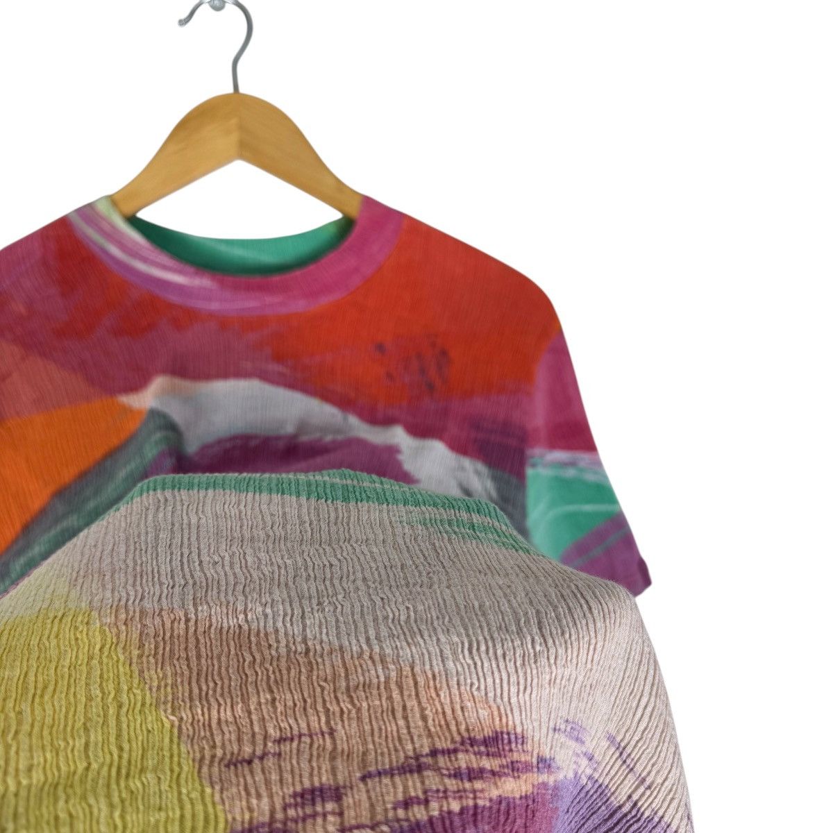 Issey Miyake ☀️HAAT ISSEY MIYAKE RUNWAY COLORWAY SHORT SLEEVE TSHIRT Size M / US 6-8 / IT 42-44 - 7 Thumbnail