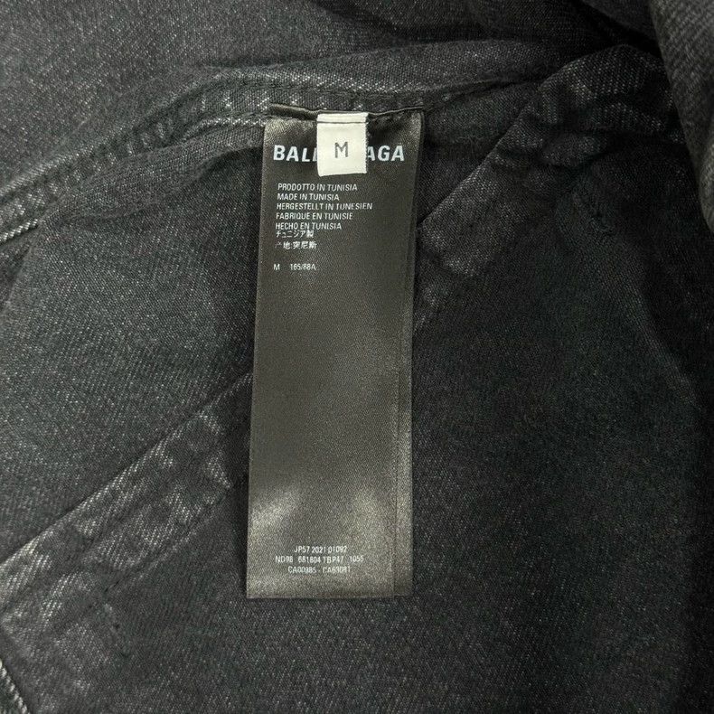 Balenciaga Balenciaga size M Year of the Tiger Black Washed Denim Jac Size US M / EU 48-50 / 2 - 5 Thumbnail
