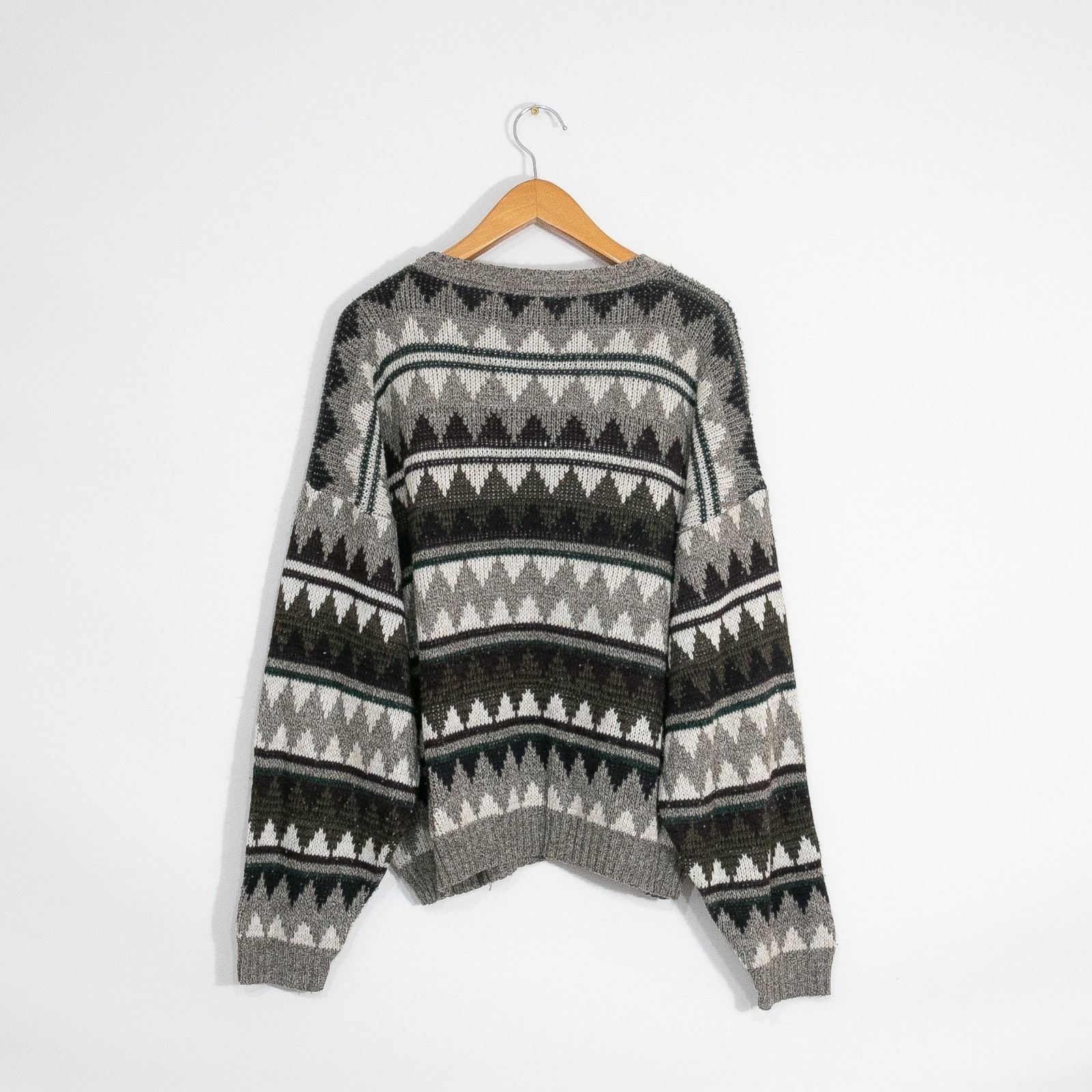 New Era Vintage New Era Acrylic Diamond Pattern Sweater Mens XL Size US XL / EU 56 / 4 - 5 Thumbnail