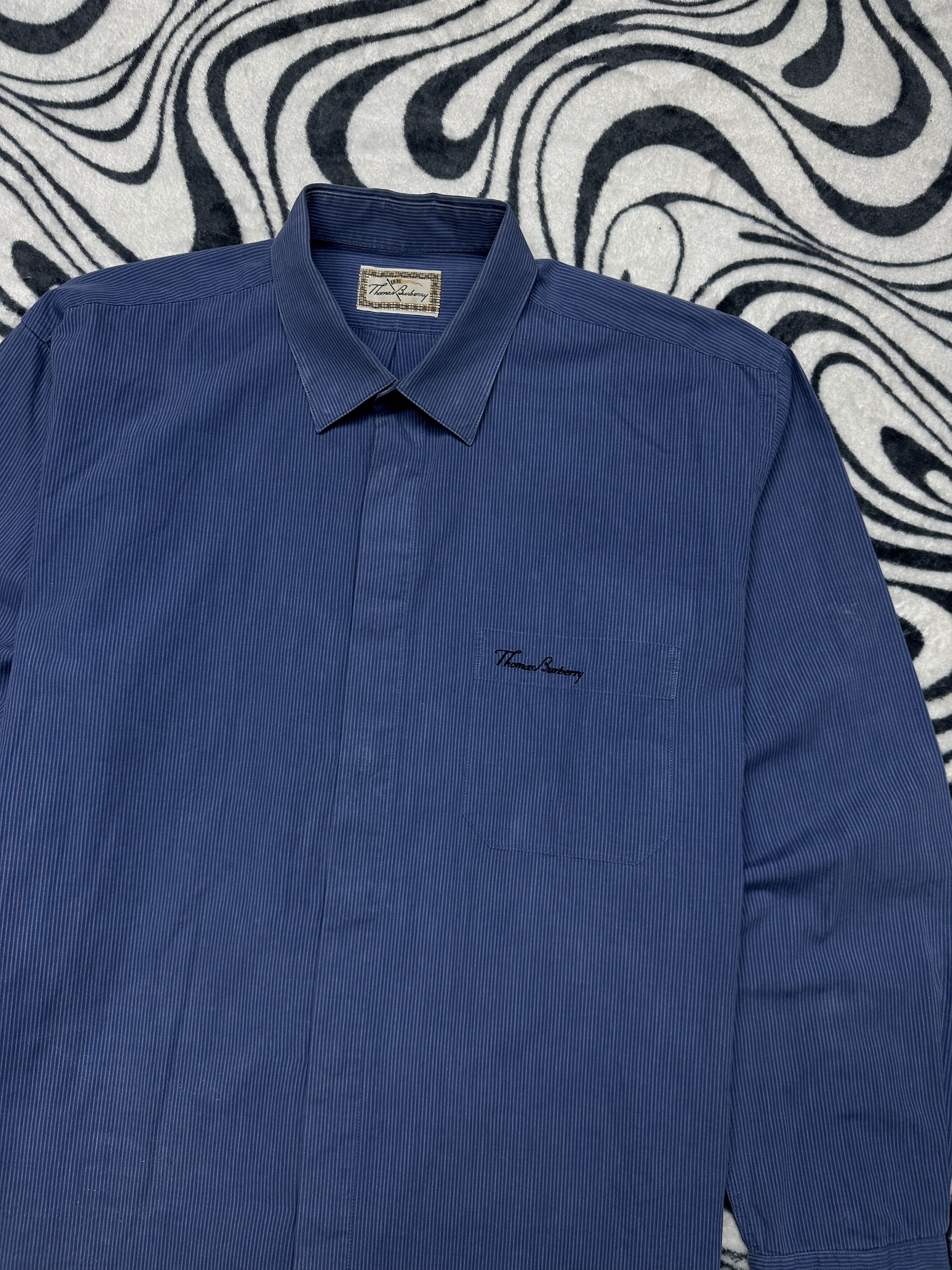 Burberry Thomas Burberry Mens Long Sleeve Shirt Size US XL / EU 56 / 4 - 2 Thumbnail