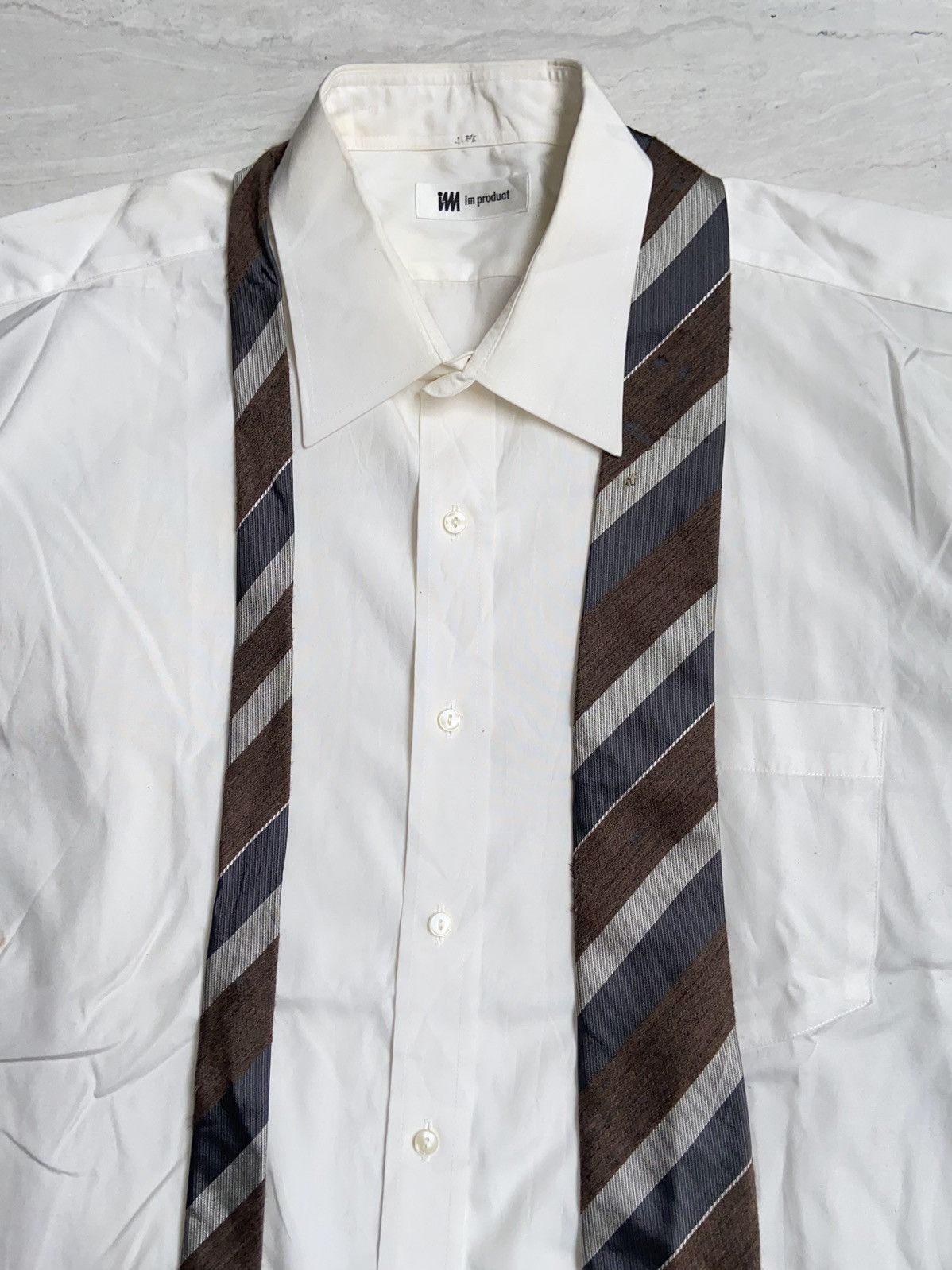Issey Miyake Issey Miyake IM Product White 3/4 Sleeve Shirt Tie Size US L / EU 52-54 / 3 - 8 Thumbnail
